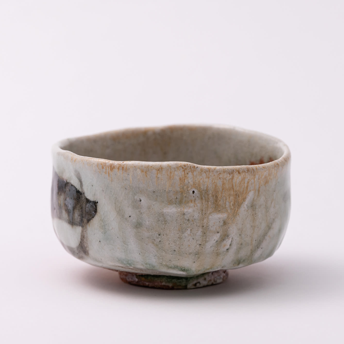 Kan Matsuzaki, Natural Ash and Shino Tea Bowl, 2020