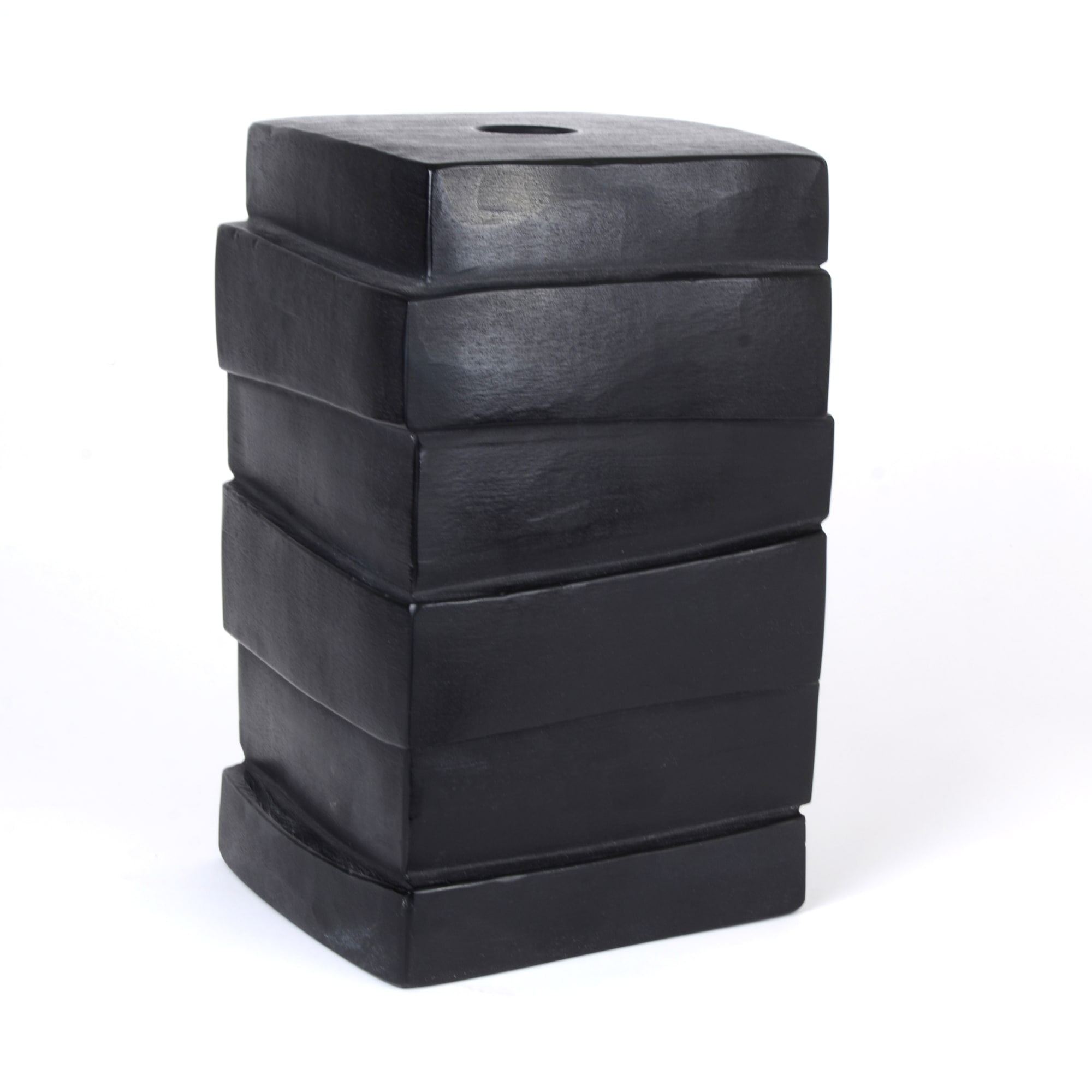 Massimo Micheluzzi, Oggetto in Nero Massiccio Vase, 2017