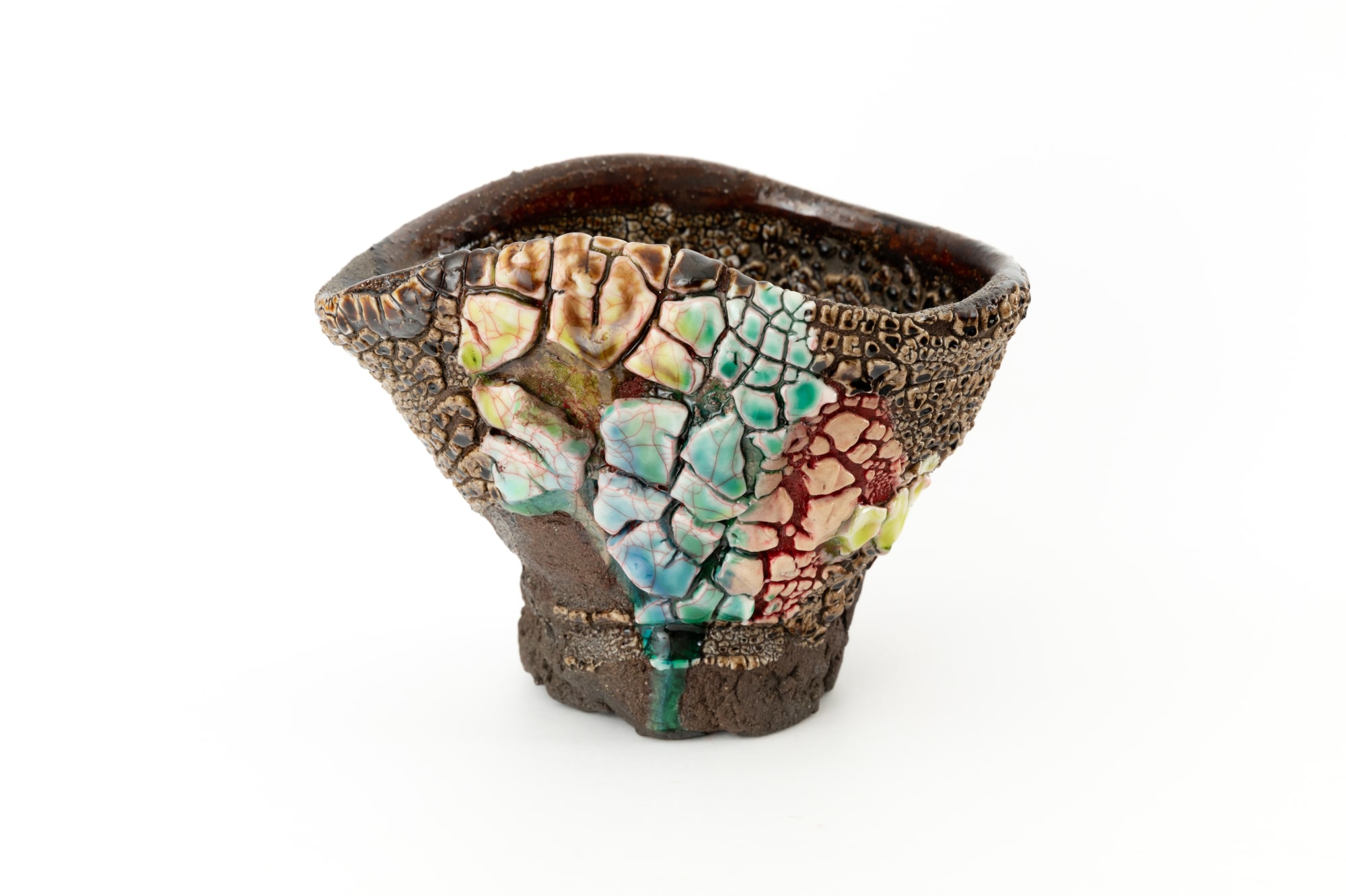 Kodai Ujiie, Karatsu Lacquer Tea Bowl - 唐津漆黒茶盌(交織部)