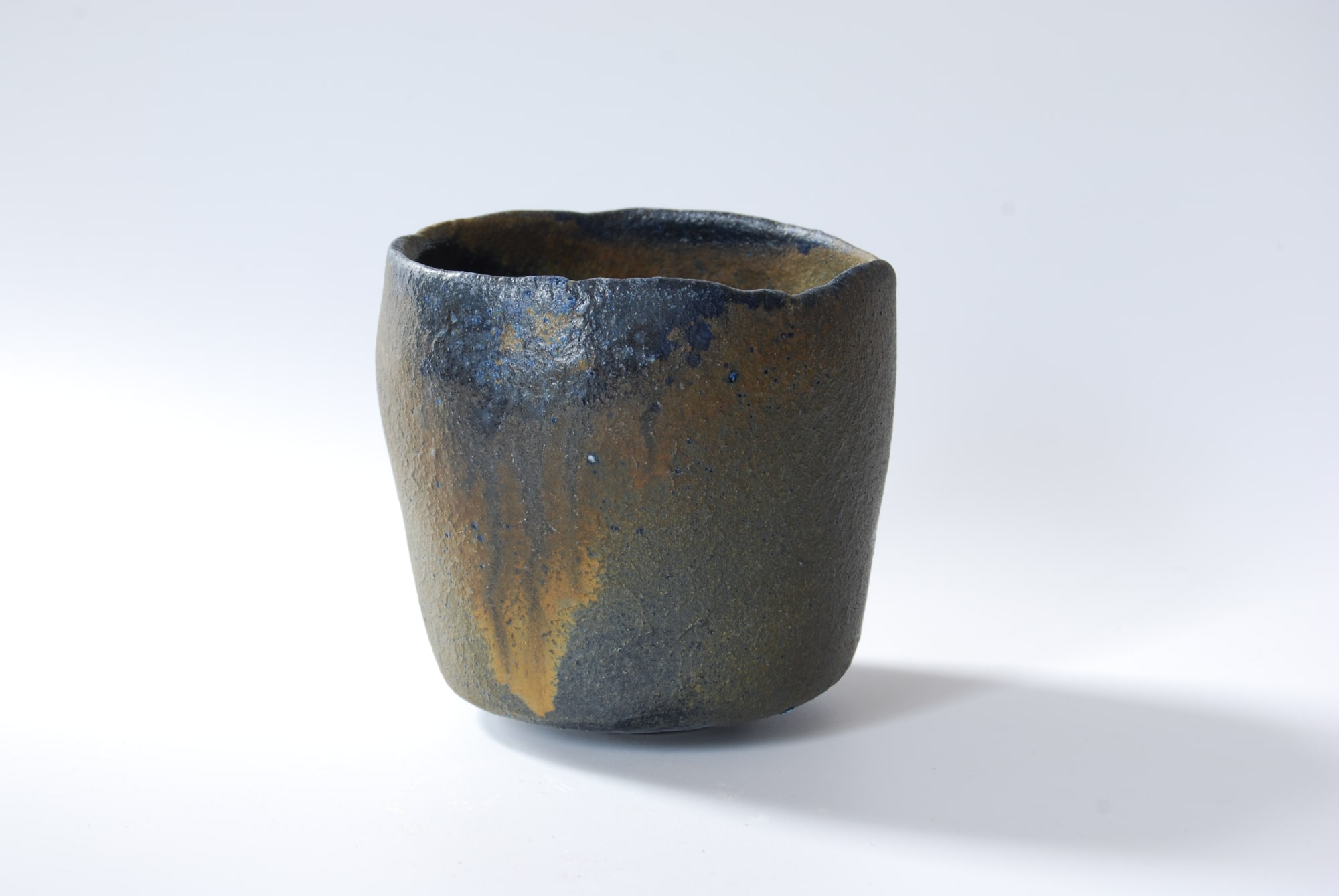 Hiroshi Goseki, Blue and Black Yohen Tea Bowl - 蒼変黒茶盌 , 2023