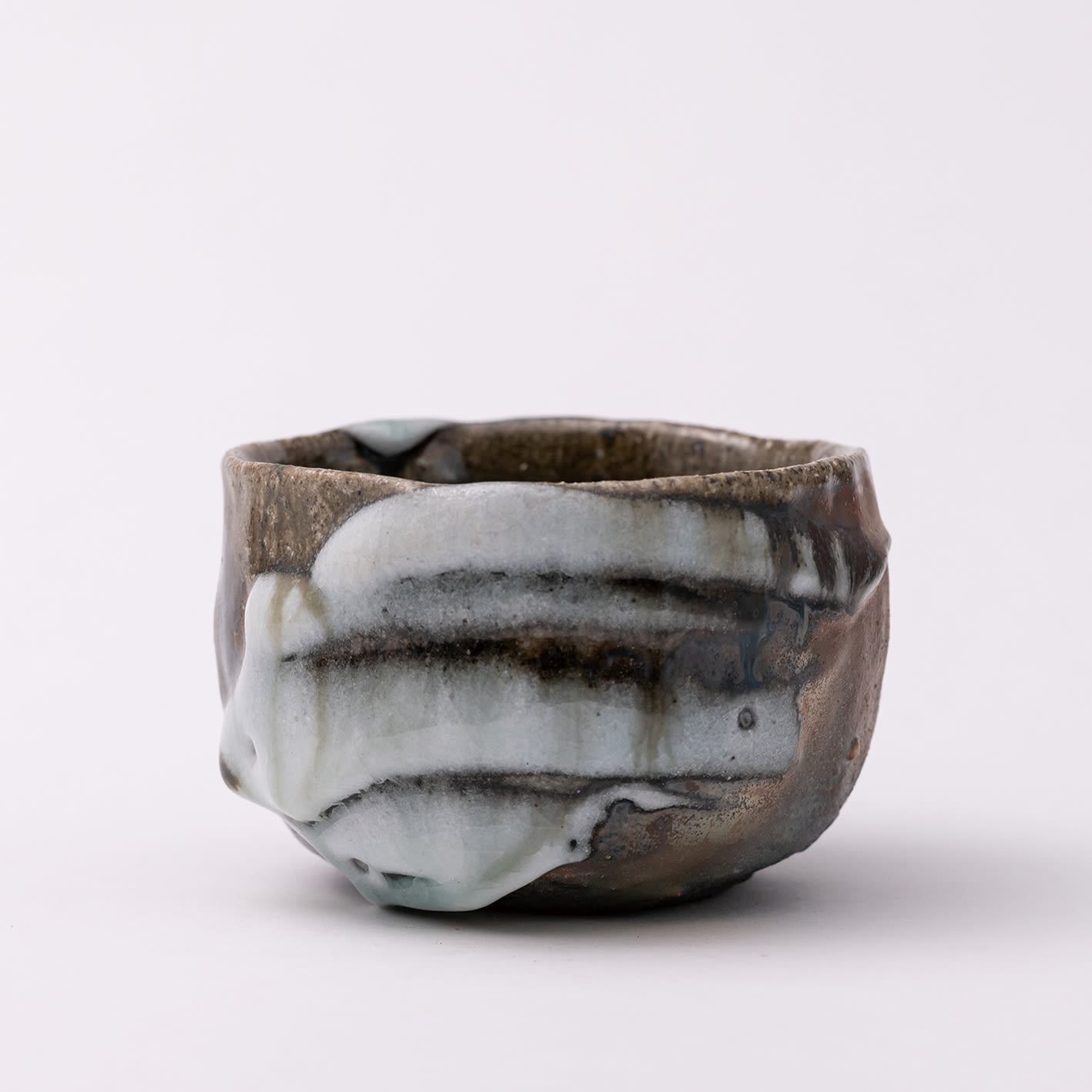 Kan Matsuzaki, Yohen Iron Shino Tea Bowl, 2020