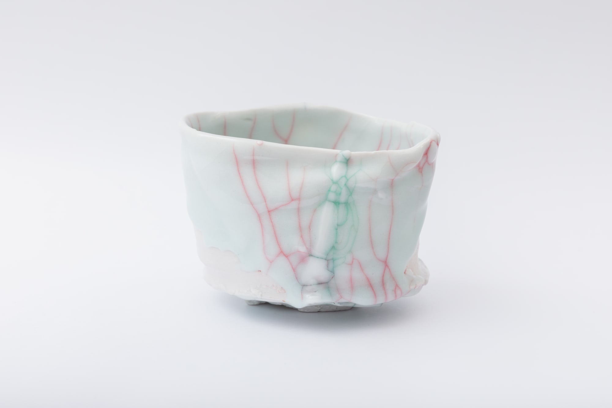 Kodai Ujiie, Celadon and Lacquer Tea bowl