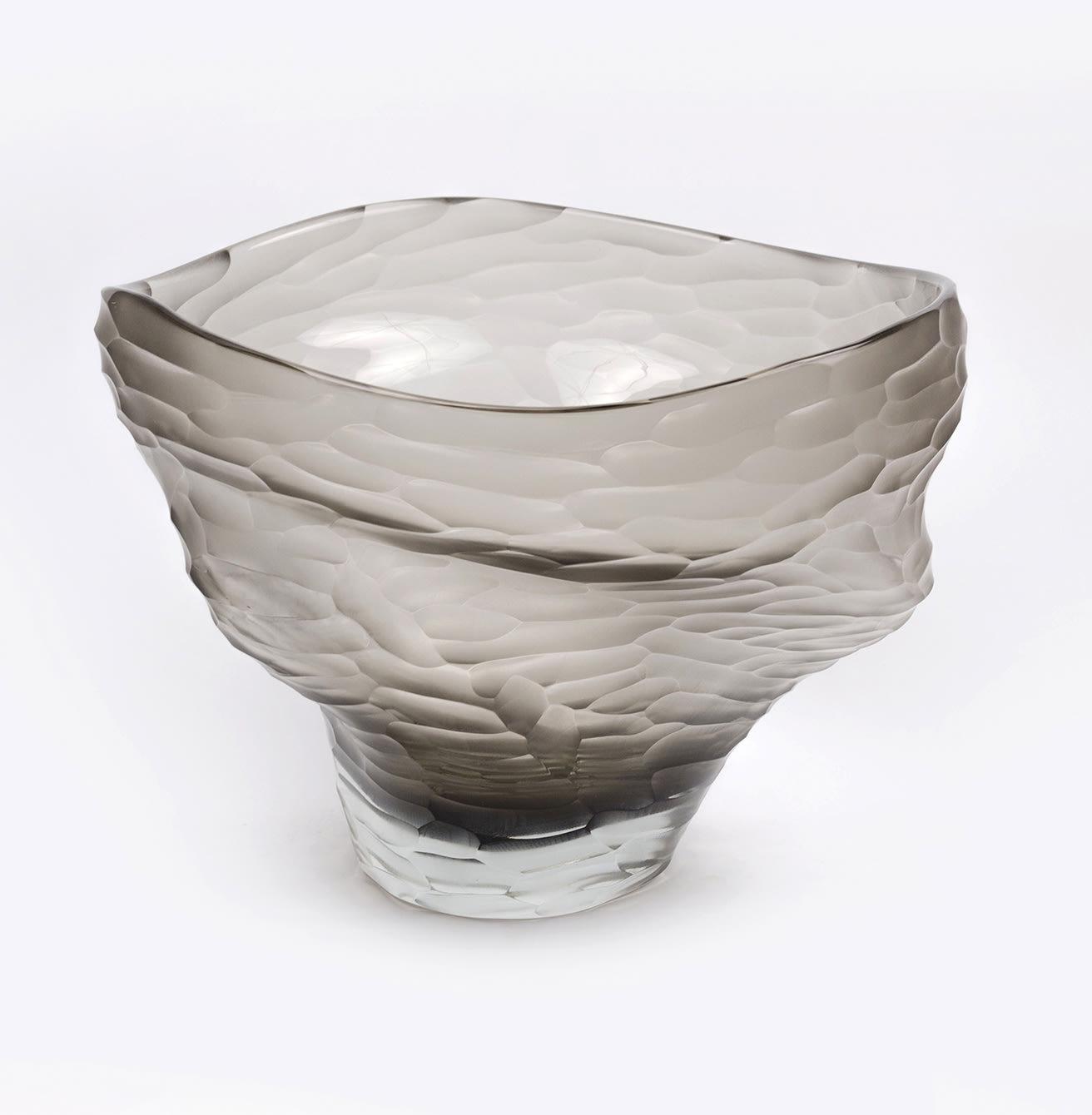 Massimo Micheluzzi, Carved Clear Vase, 2019