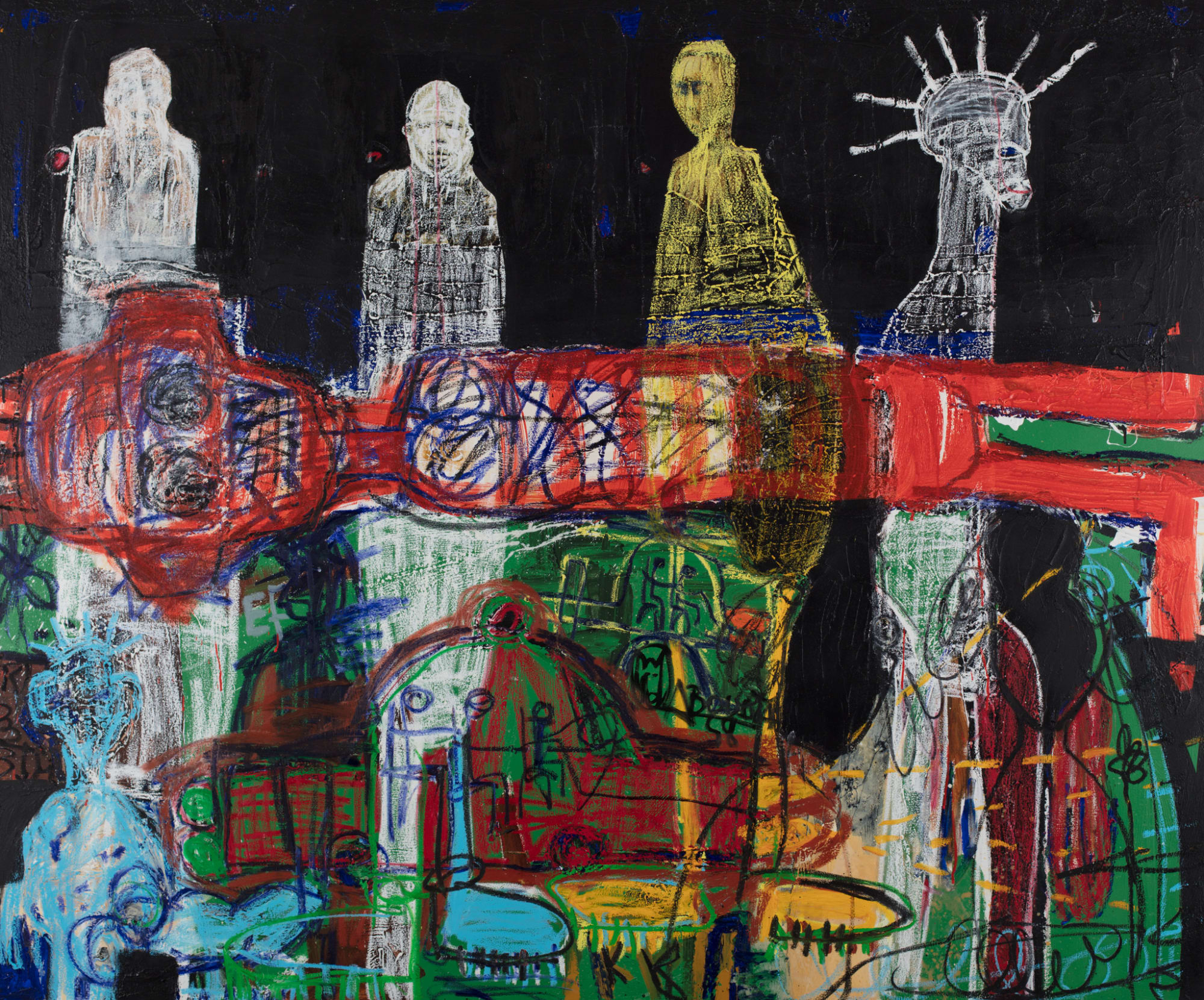 Aboudia, Fantômes des Migrants, 2019