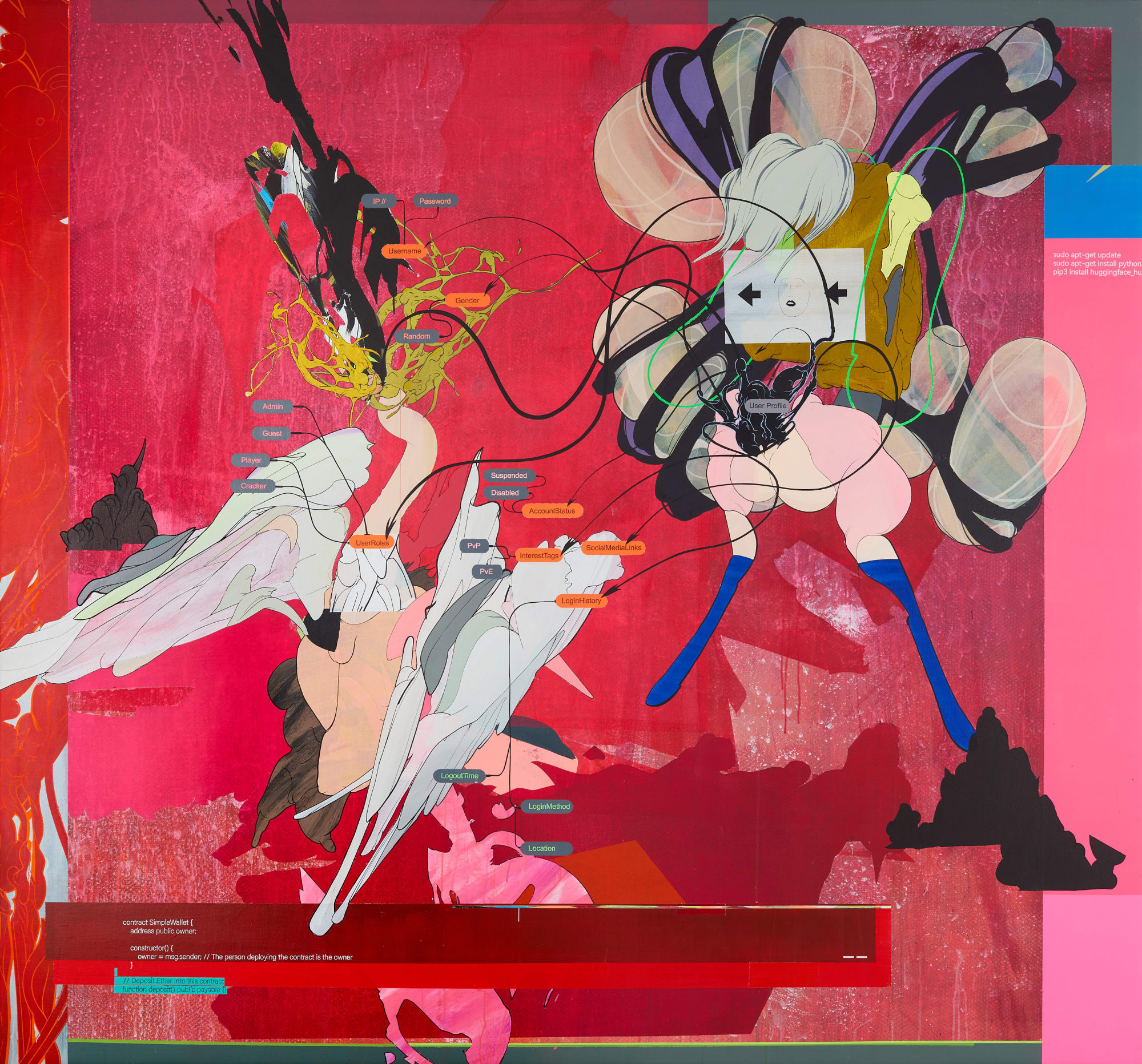 Zhong Wei, Two People Having a Private Chat, 2024