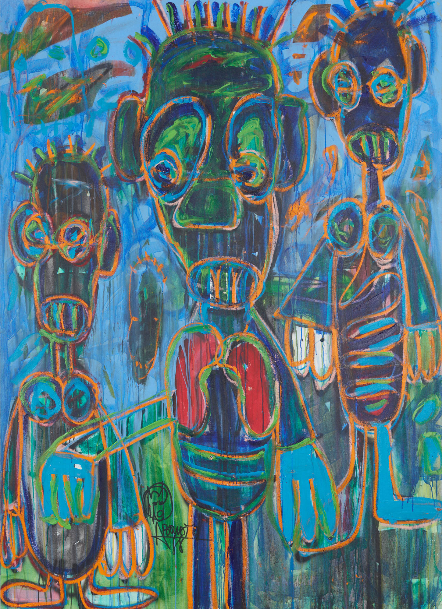 Aboudia, Les perdus , 2021