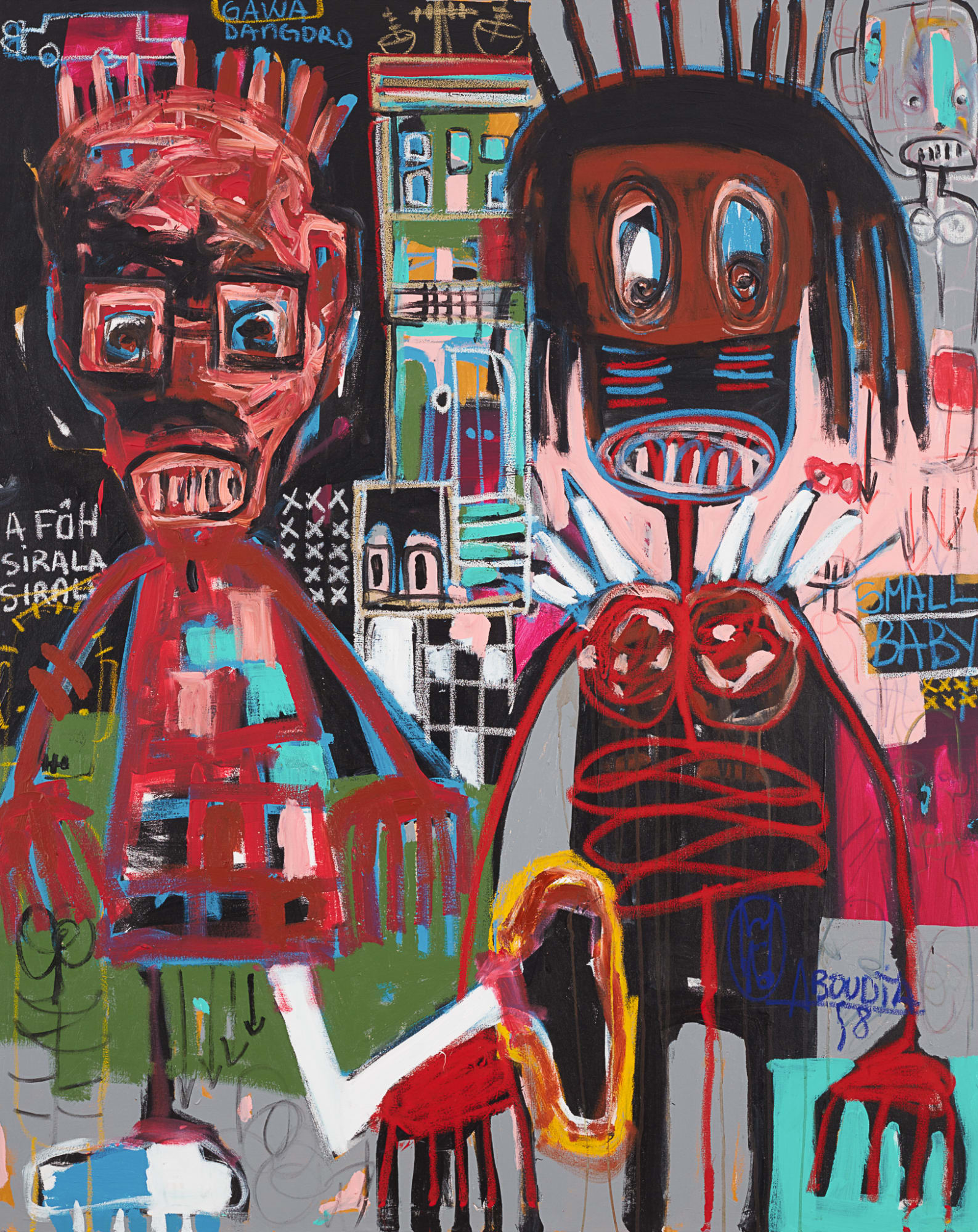 Aboudia, Untitled, 2017