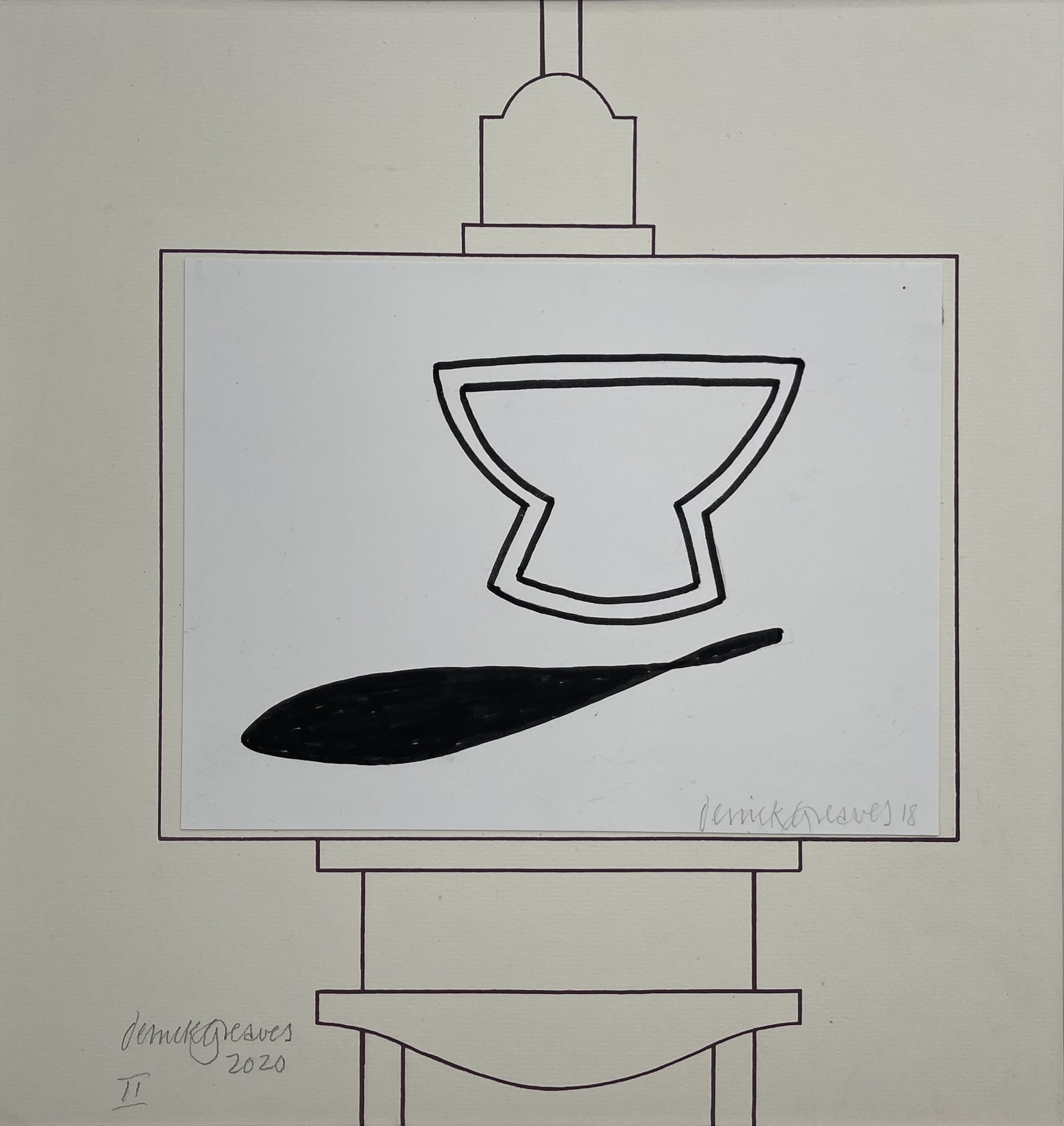 Derrick Greaves, Easel II (from a set of seven works), 2020