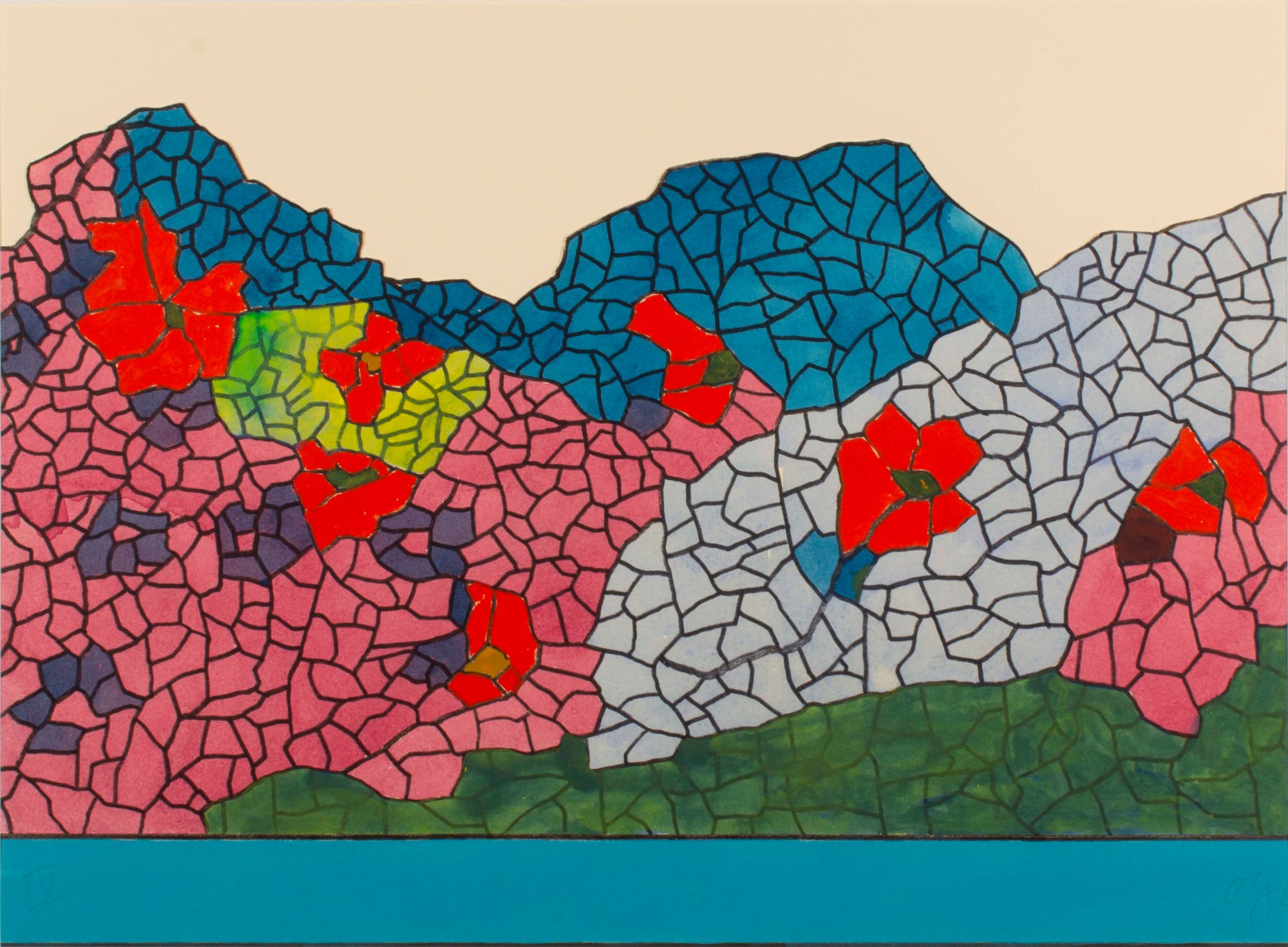 Derrick Greaves, Towards a Walled Garden IV, 2021