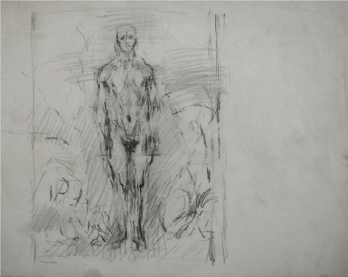 Robert Medley, Study for Self Portrait after Watteau's Gilles, 1980