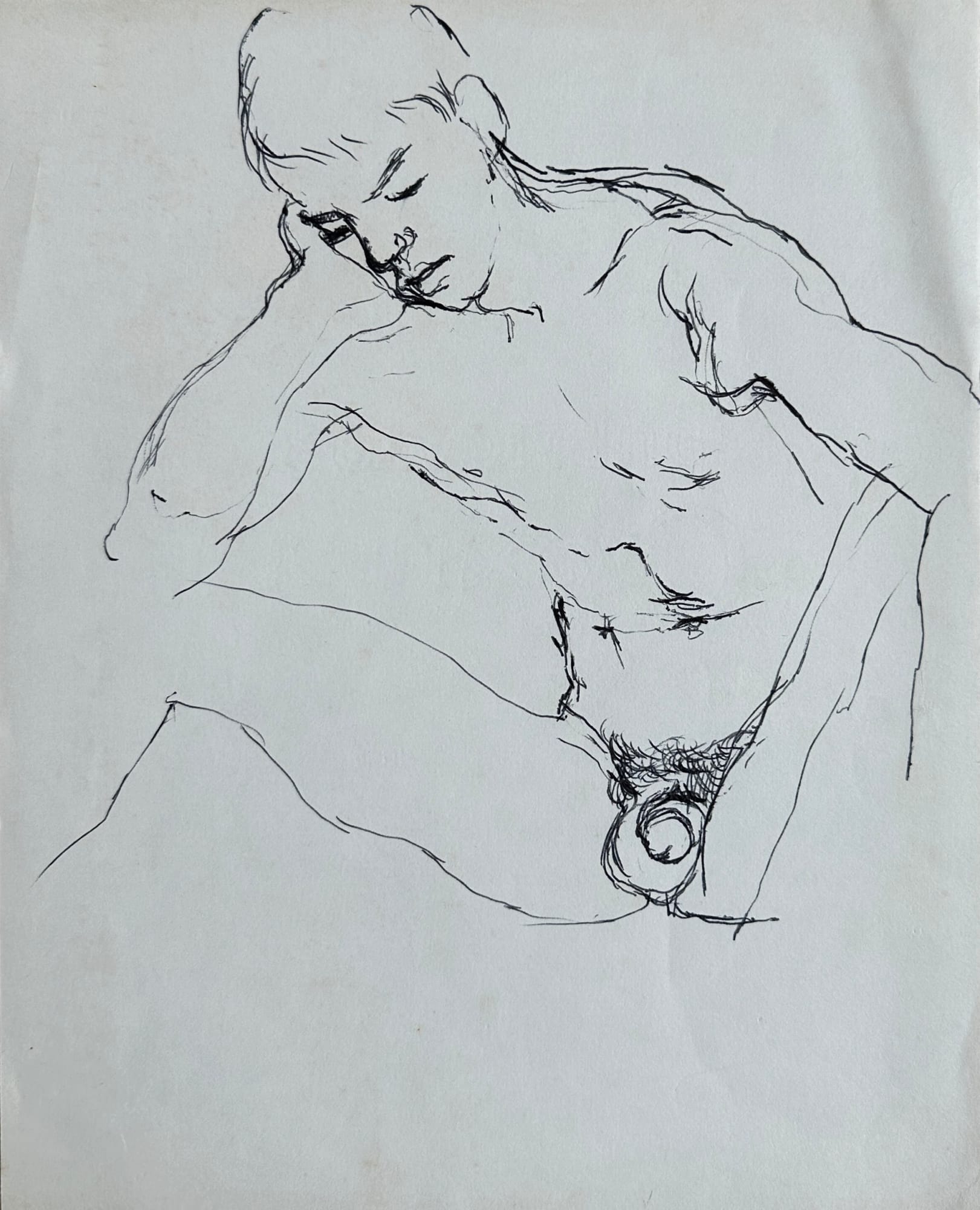 Robert Medley, Untitled (Young Man Seated)