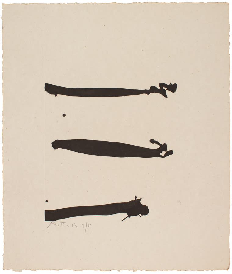 Robert Motherwell, DUTCH LINEN SUITE: UNTITLED, 1974
