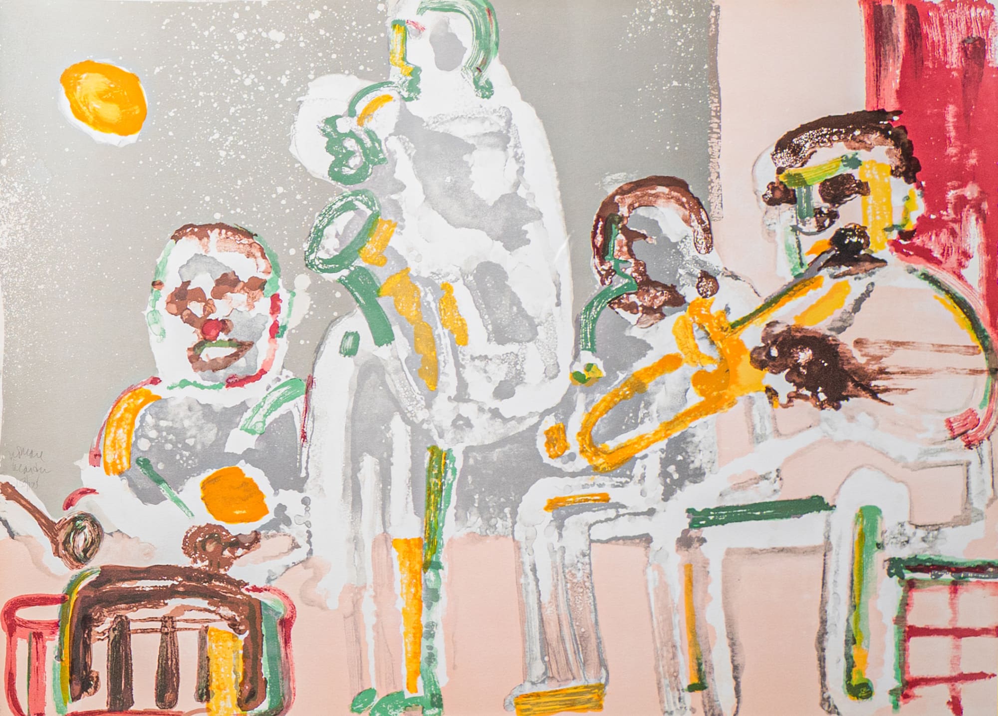 Romare Bearden, TENOR SERMON (SOLO PLAYER), 1979
