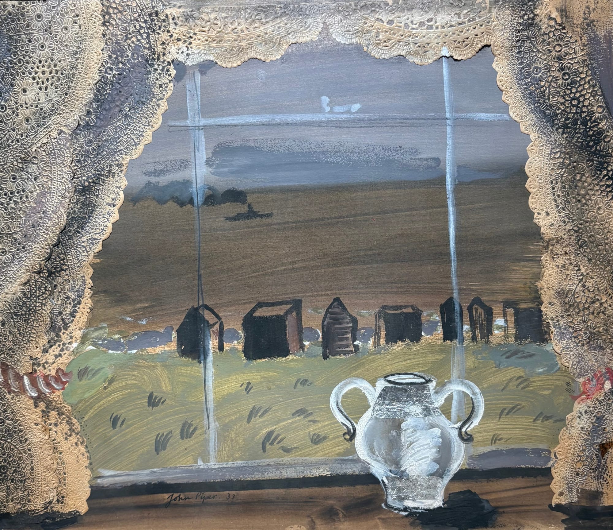 John Piper, Beach Huts, 1933