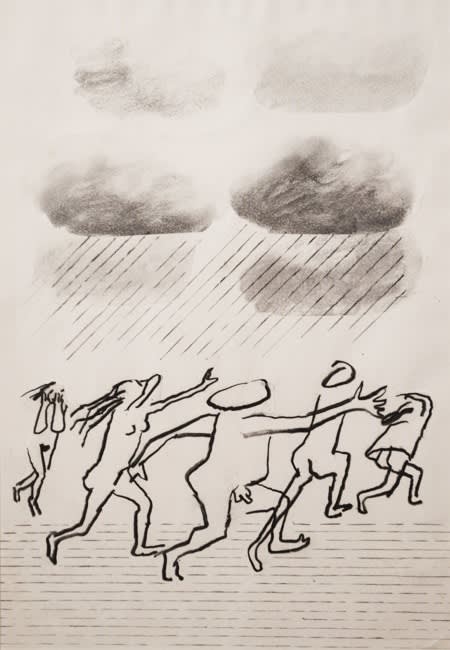 Kenneth Armitage, The Escape I - Drawing for Geoffrey Chaucer's The Reve's Tale, 1963-68