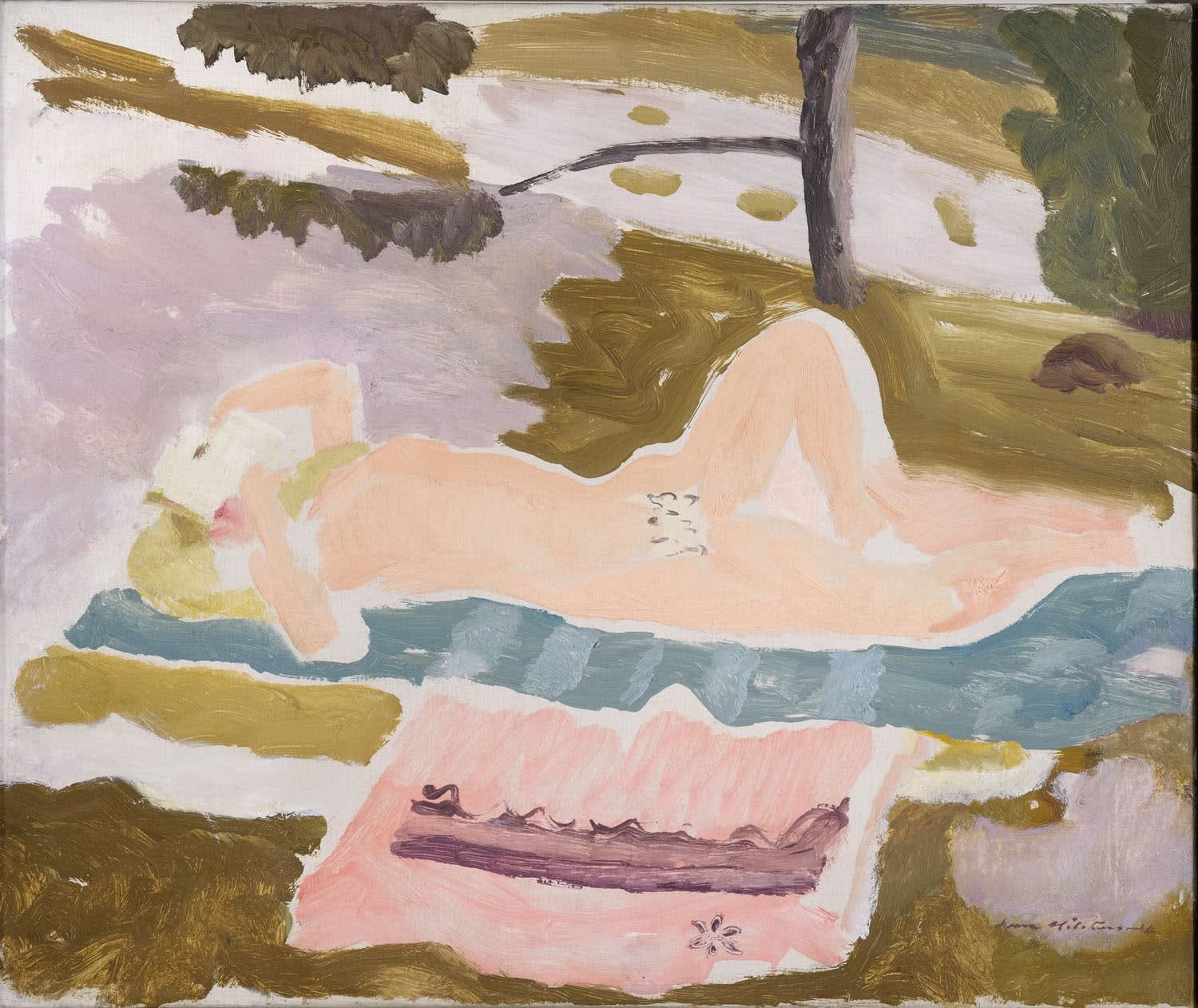 Ivon Hitchens, Sleeping Figure with Book - Sizewell, 1934