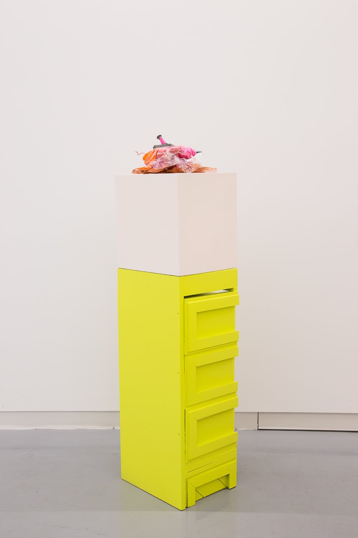 Jessica Stockholder, Steak/Stake Stack, 2015