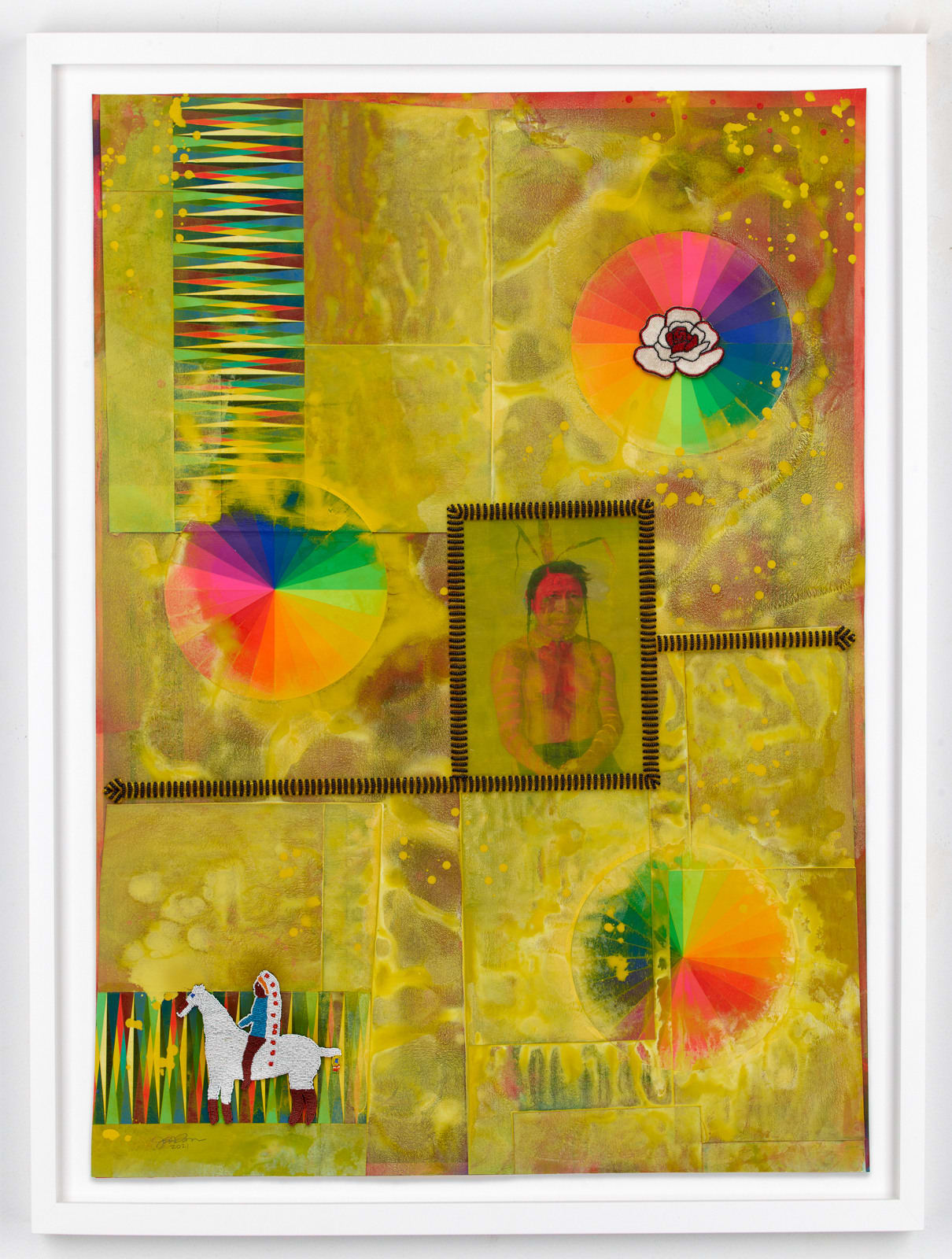 Jeffrey Gibson, White Swan, 2021