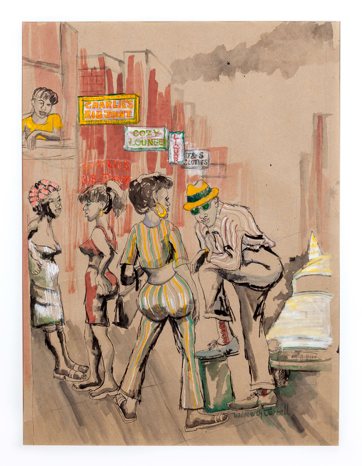 Wadsworth Jarrell, Sketch for Mackin' the Game, 1959