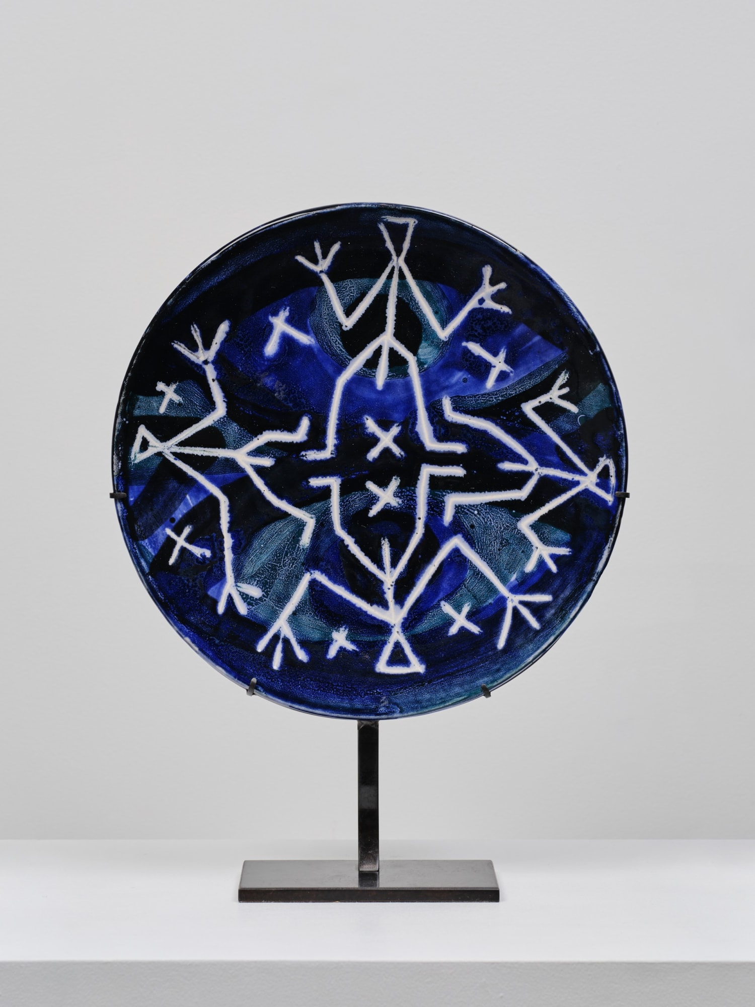 A.R. Penck, Plate (motif with 4 figures), 1989