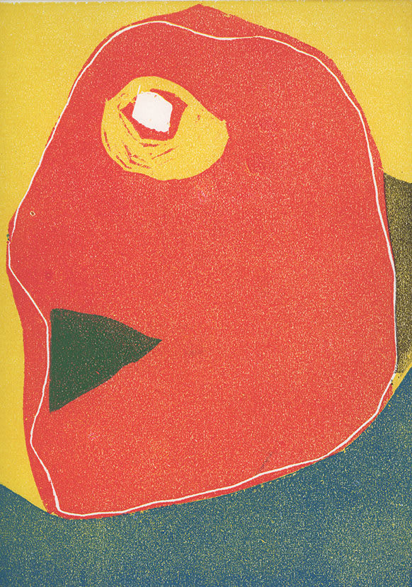 Paul Atkins, Head in Red Blue Green & Black, 2022