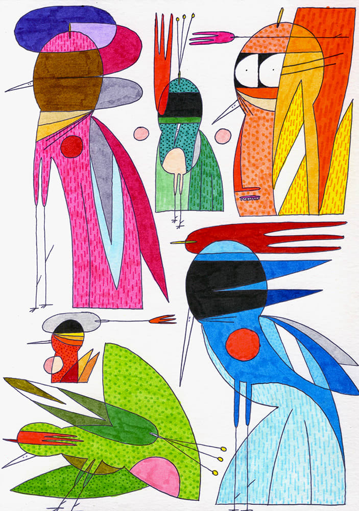 Sixe Paredes, Imaginando Pájaros 4, 2022