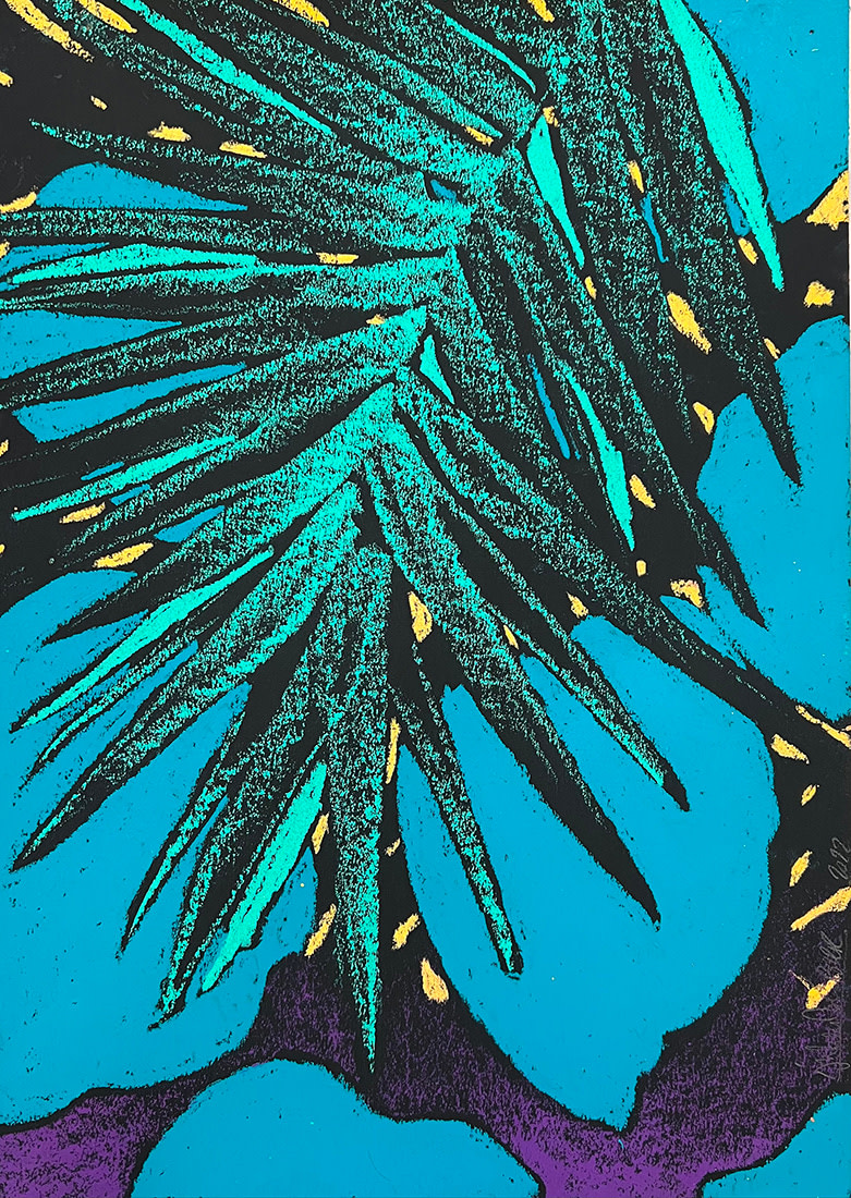 Julien Colombier, Blue / Green Palms, 2022