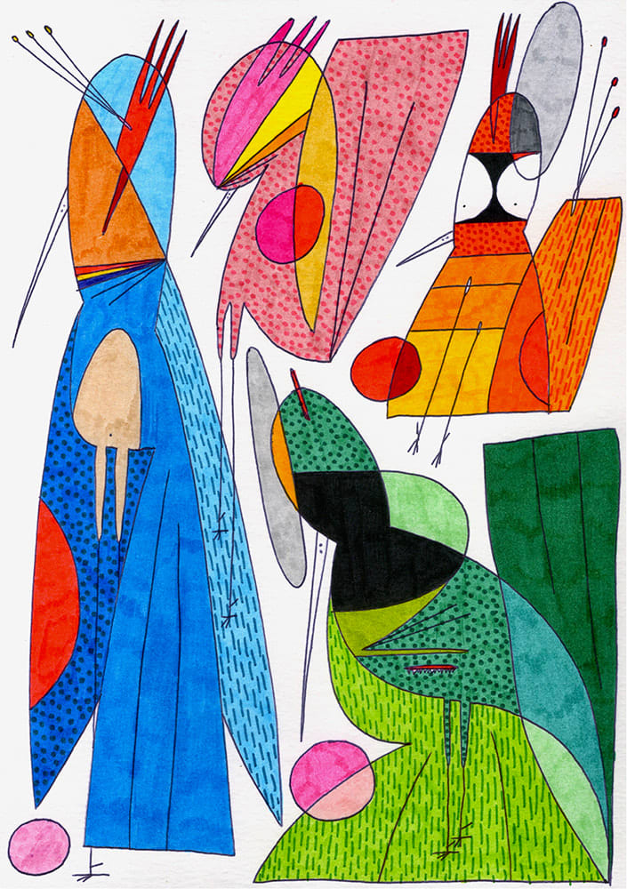 Sixe Paredes, Imaginando Pájaros 7, 2022