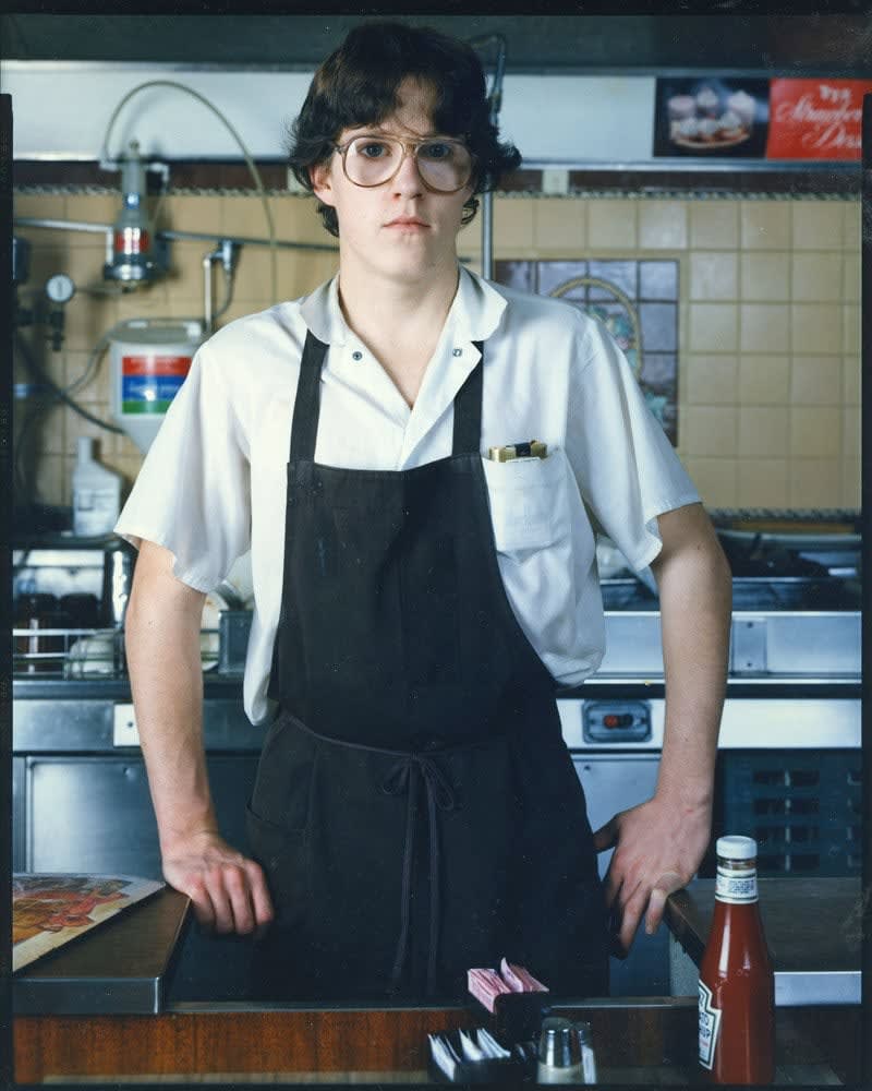 Bruce Wrighton Dishwasher at Woolworths, Binghamton, NY Tirage C-print d'époque 20 x 25 cm Dim. papier: 20 x 25 cm