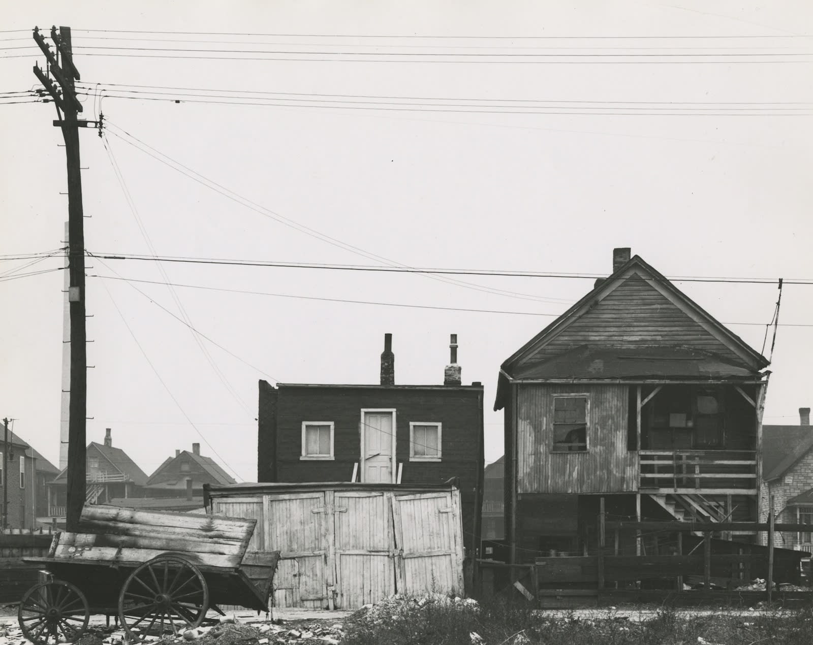 Marvin E. Newman Wooden Houses, Southside, Chicago Tirage gélatino-argentique d'époque Dim. papier: 19 x 24,2 cm