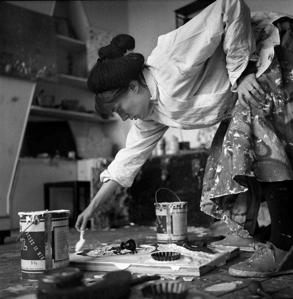 Sabine Weiss Niki de Saint Phalle, Paris Tirage gélatino-argentique postérieur 26,5 x 26,5 cm Dim. papier: 30 x 40 cm