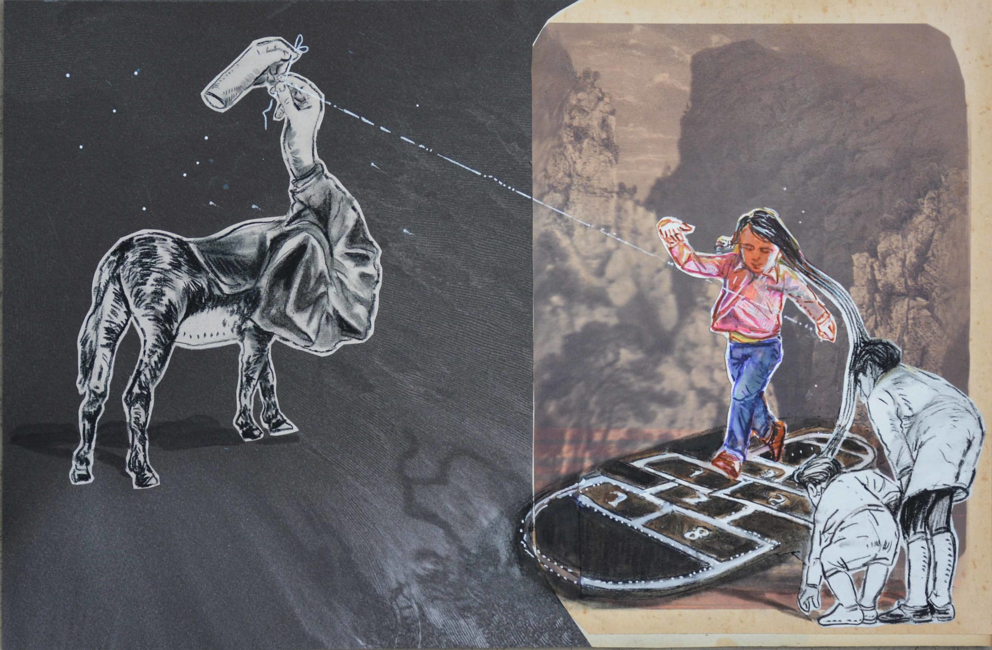 Mohamed Lekleti, L'âne songeait passif dans une profondeur obscure, 2023