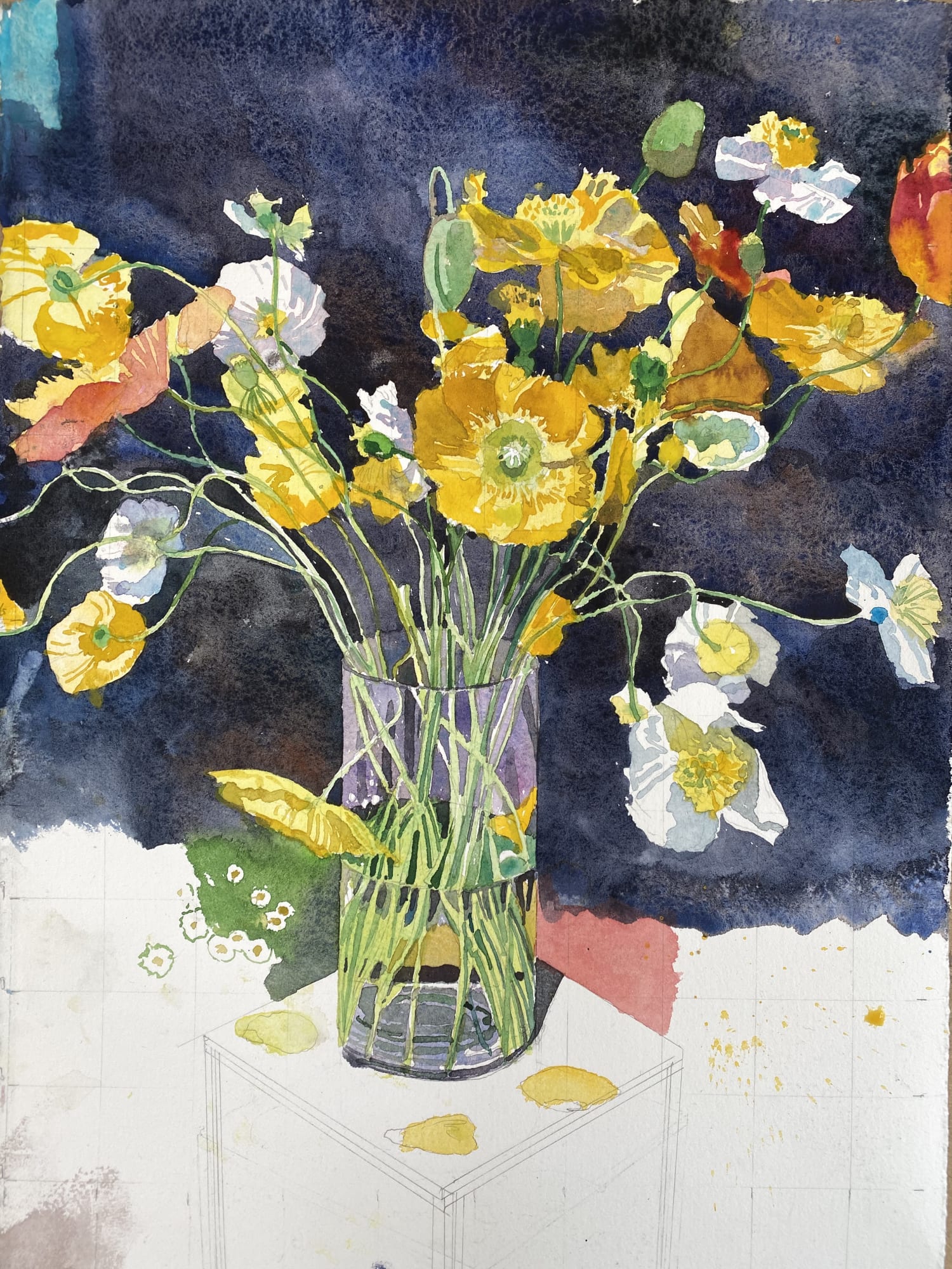 Mark Entwisle, Yellow Poppies, 2022