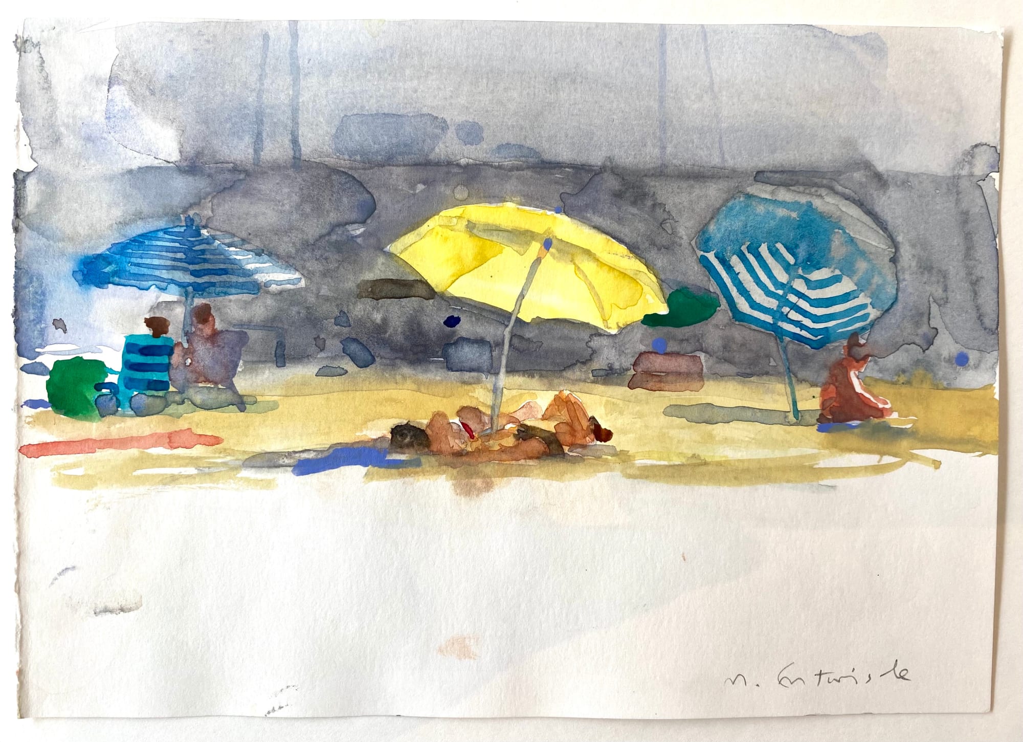 Mark Entwisle, Yellow Umbrella, 2023