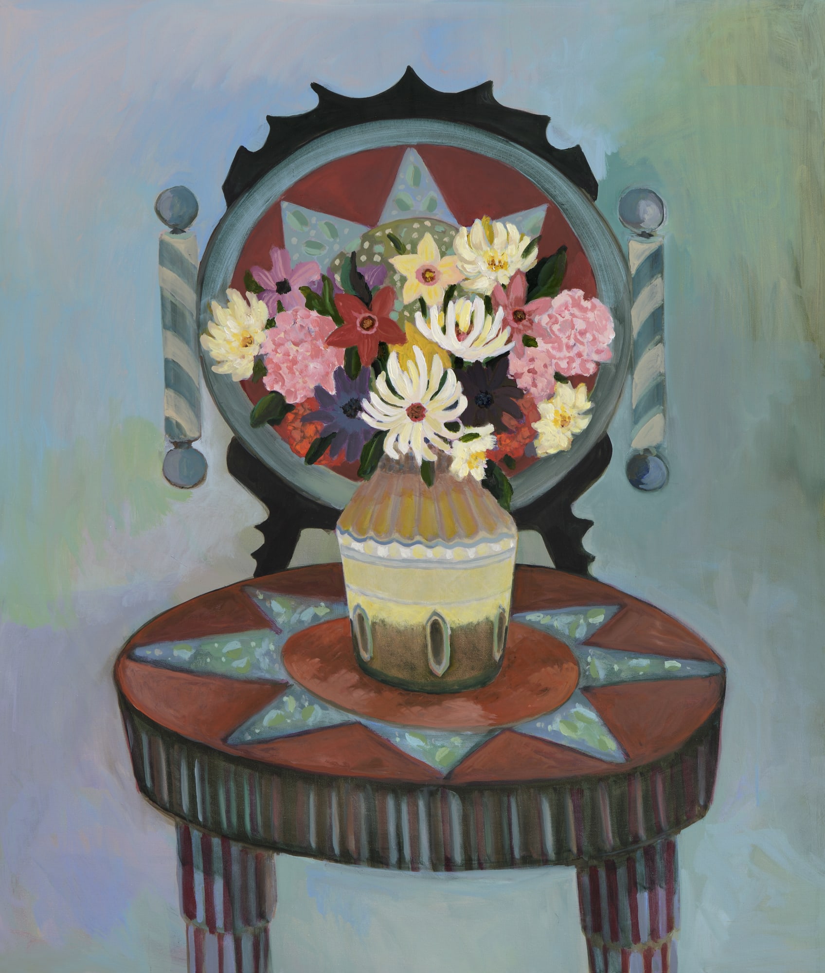 Lottie Cole, Centre Stage, Garden Flowers on Chair, 2022