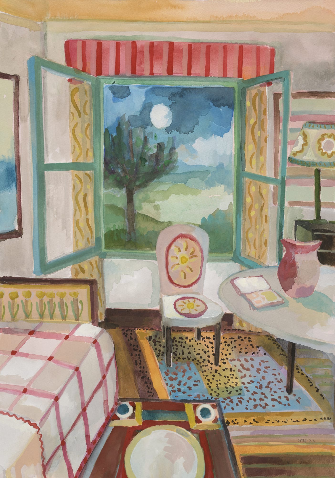 Lottie Cole, Midsummer Night with Bloomsbury Rugs, Tread Softly, 2022