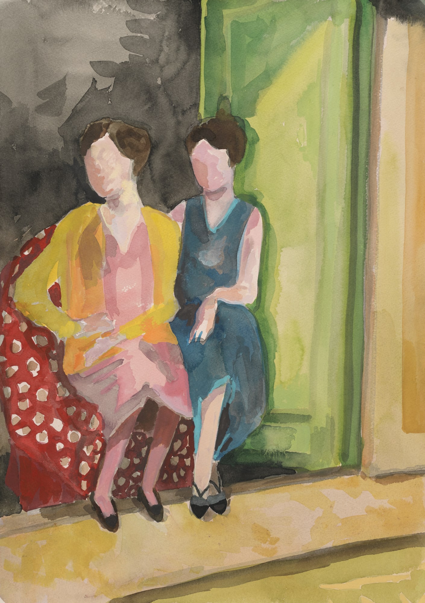 Lottie Cole, Mina Loy & Djuna Barnes, Friends in the doorway, 2022