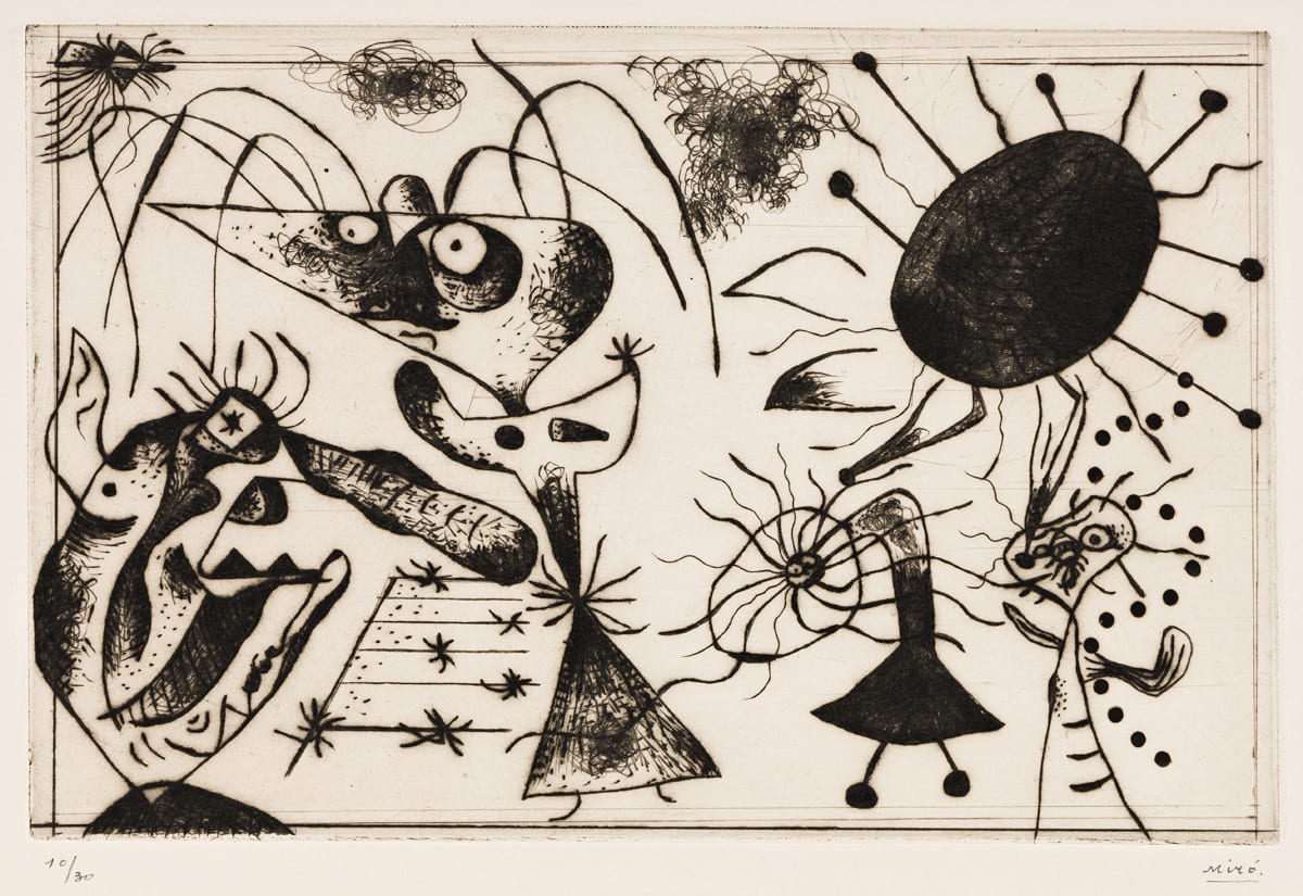 Joan Miró, Série Noire et Rouge, 1938