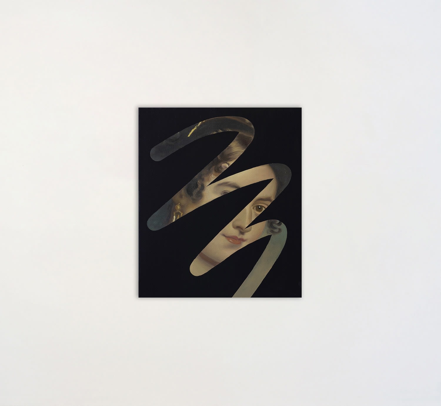 Lino Lago, Fake Abstract (Black on Sir Thomas Lawrence), 2022