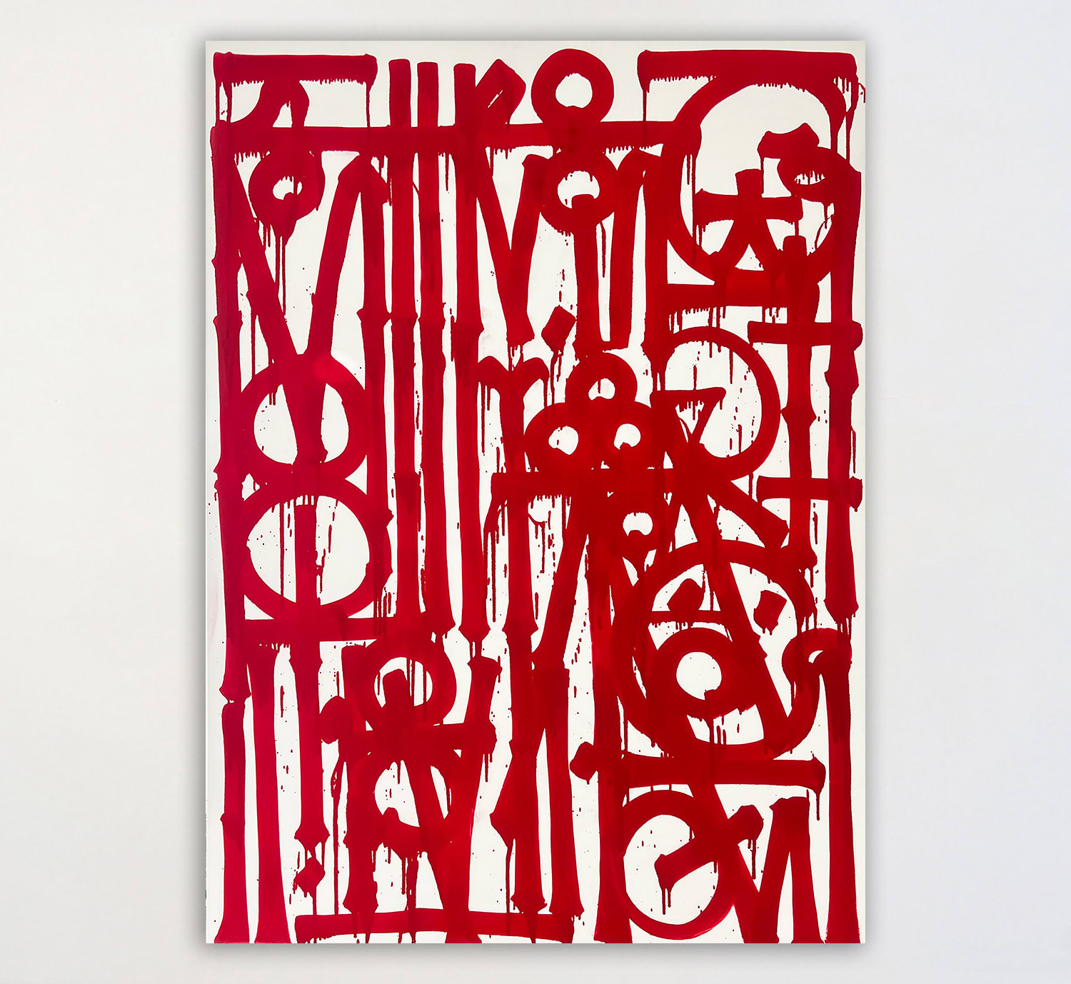 RETNA, Untitled (Red & White), 2025