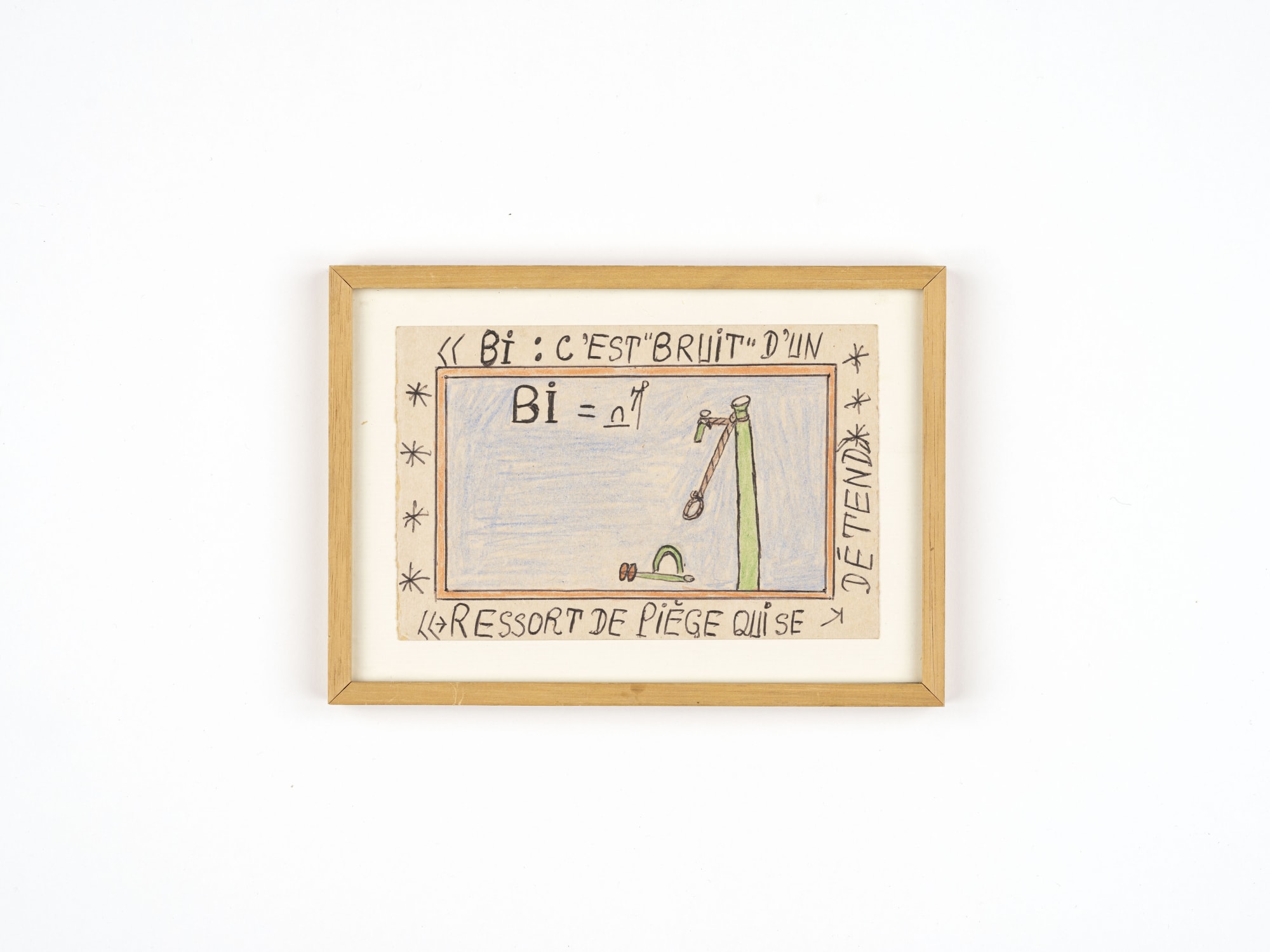 Frédéric Bruly Bouabré, Bi : C'est "bruit" d'un ressort de piège qui se détend, 1989