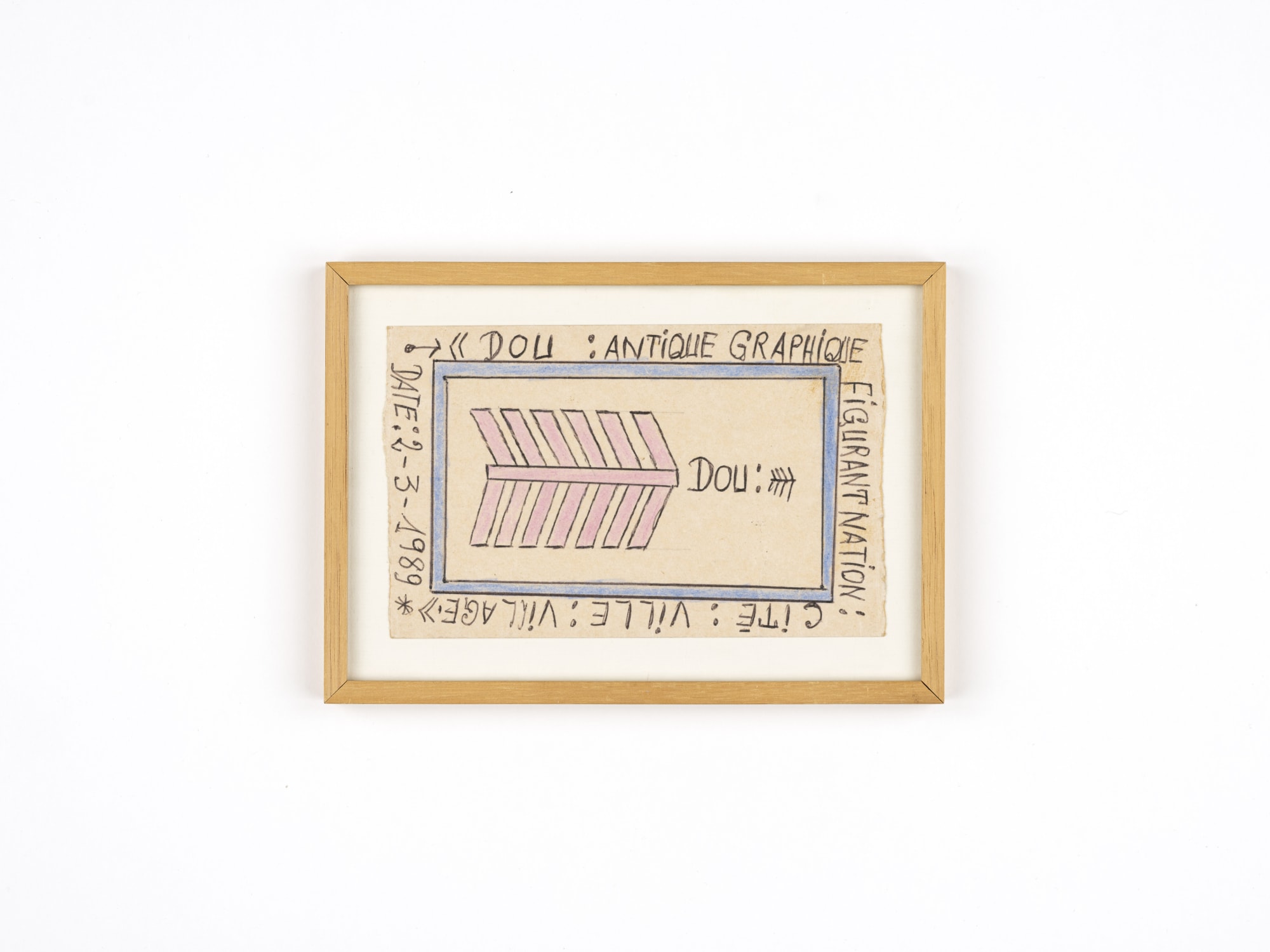 Frédéric Bruly Bouabré, DOU : Antique graphique figurant nation : Cité : ville : village, 1989