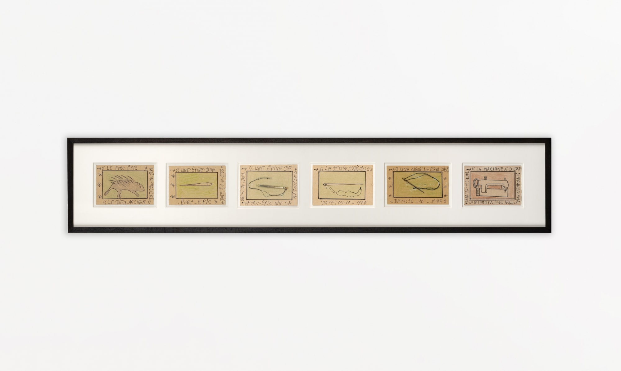 Frédéric Bruly Bouabré, L'invention de la machine à coudre par Frédéric Bruly Bouabré, 1988