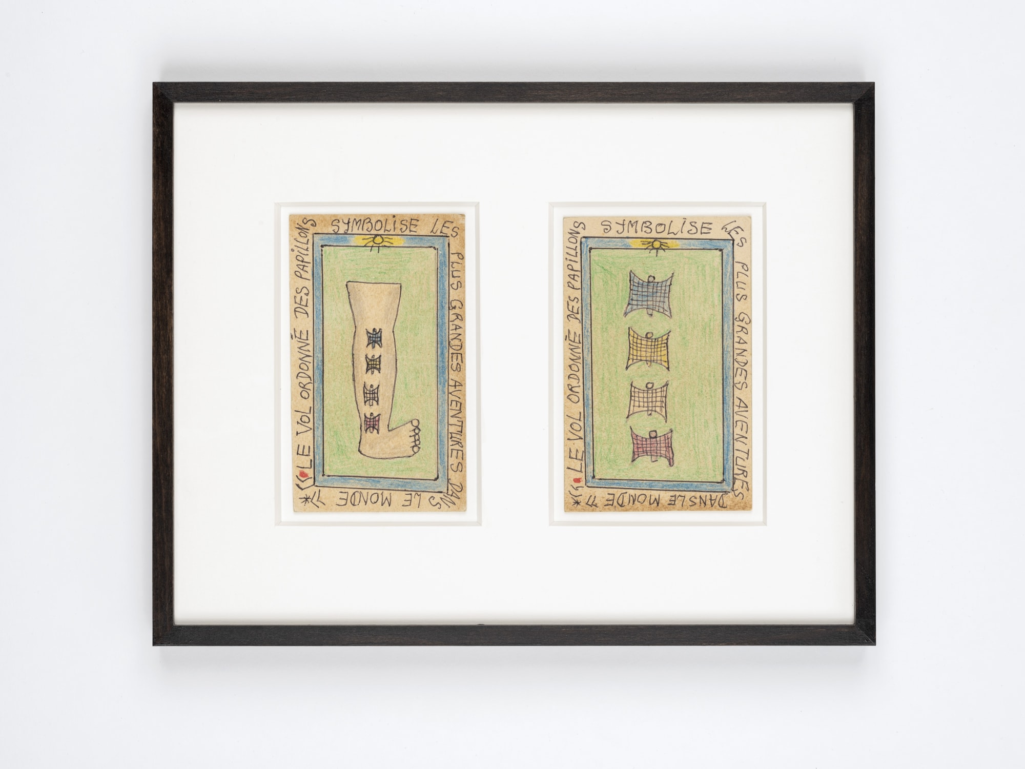 Frédéric Bruly Bouabré, Le vol ordonné des papillons symbolise les plus grandes aventures dans le monde., 1996