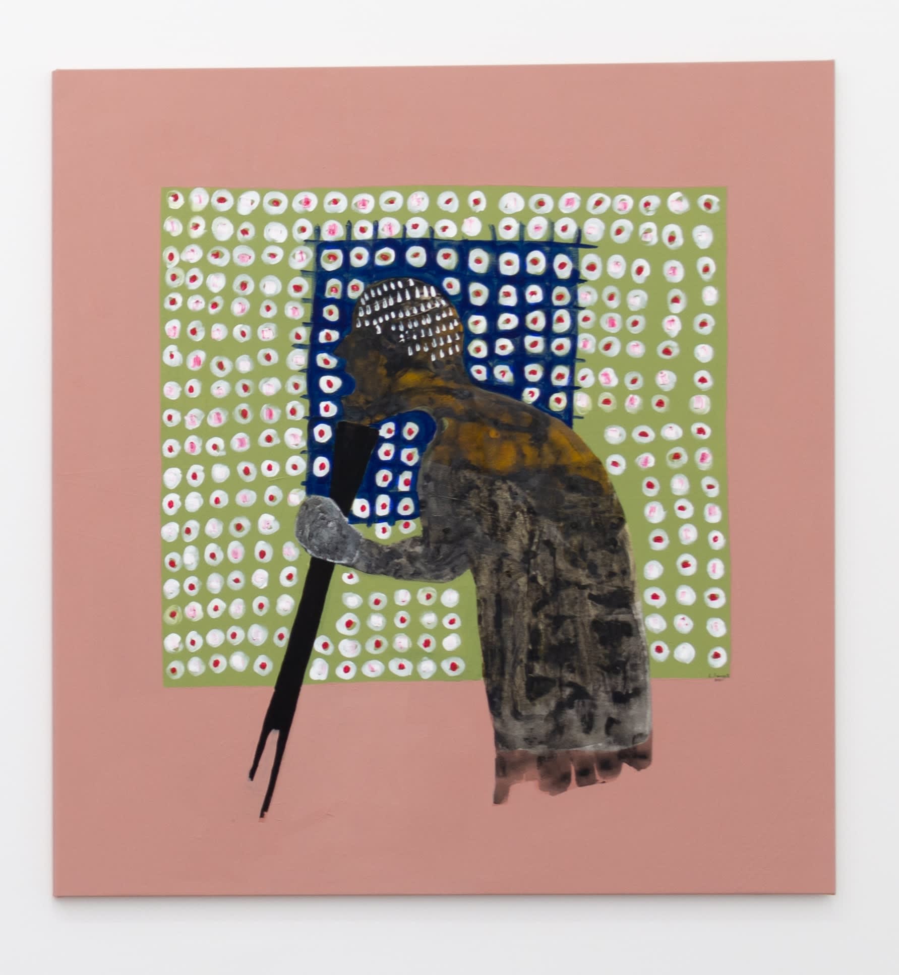 Amadou Sanogo Mes observations face à la situation (Coronavirus, Rennes) Acrylique sur toile 162 x 150 cm