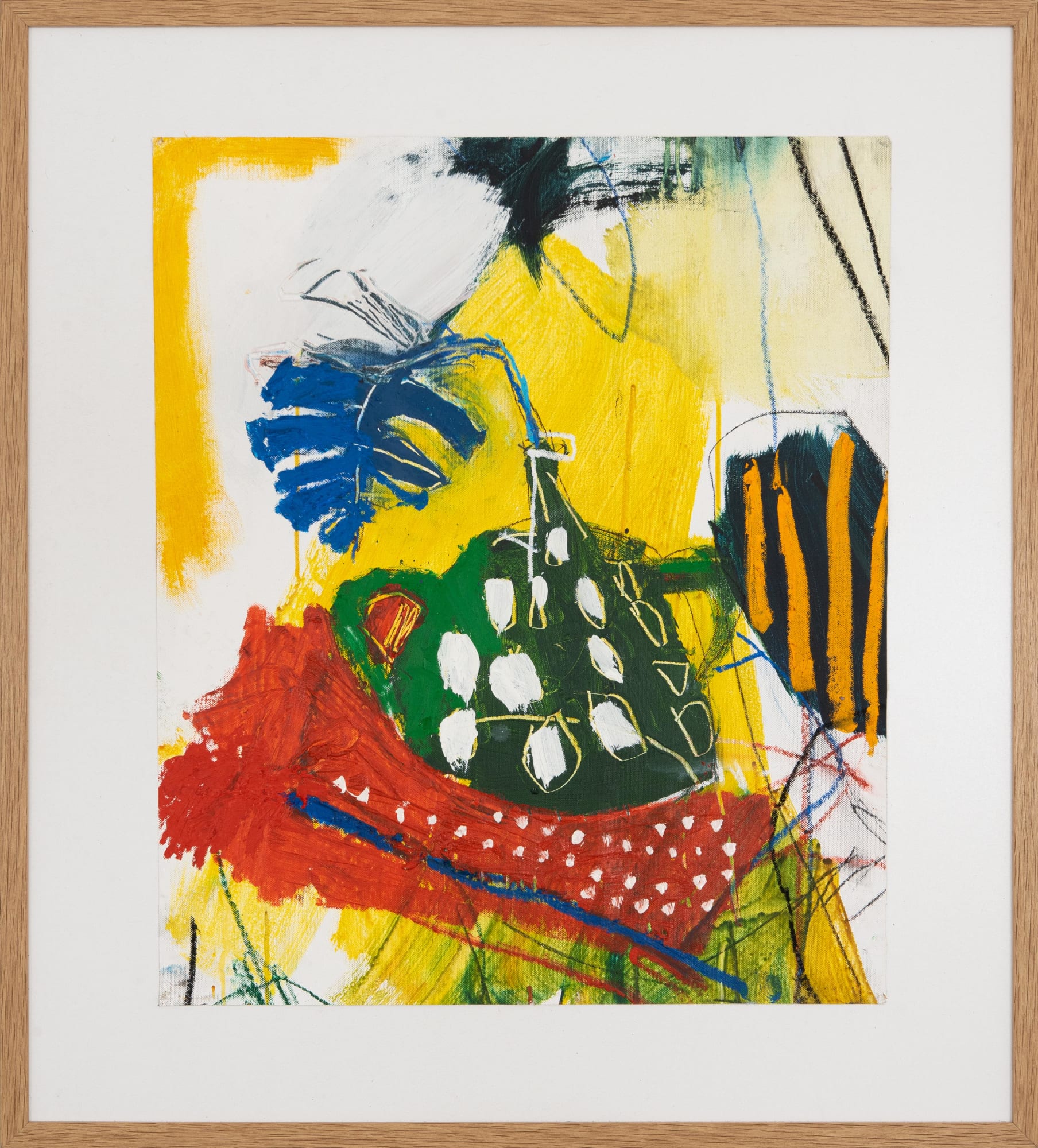 Luis Olaso, Study for a Damajuana and a Leave of Monstera, 2021