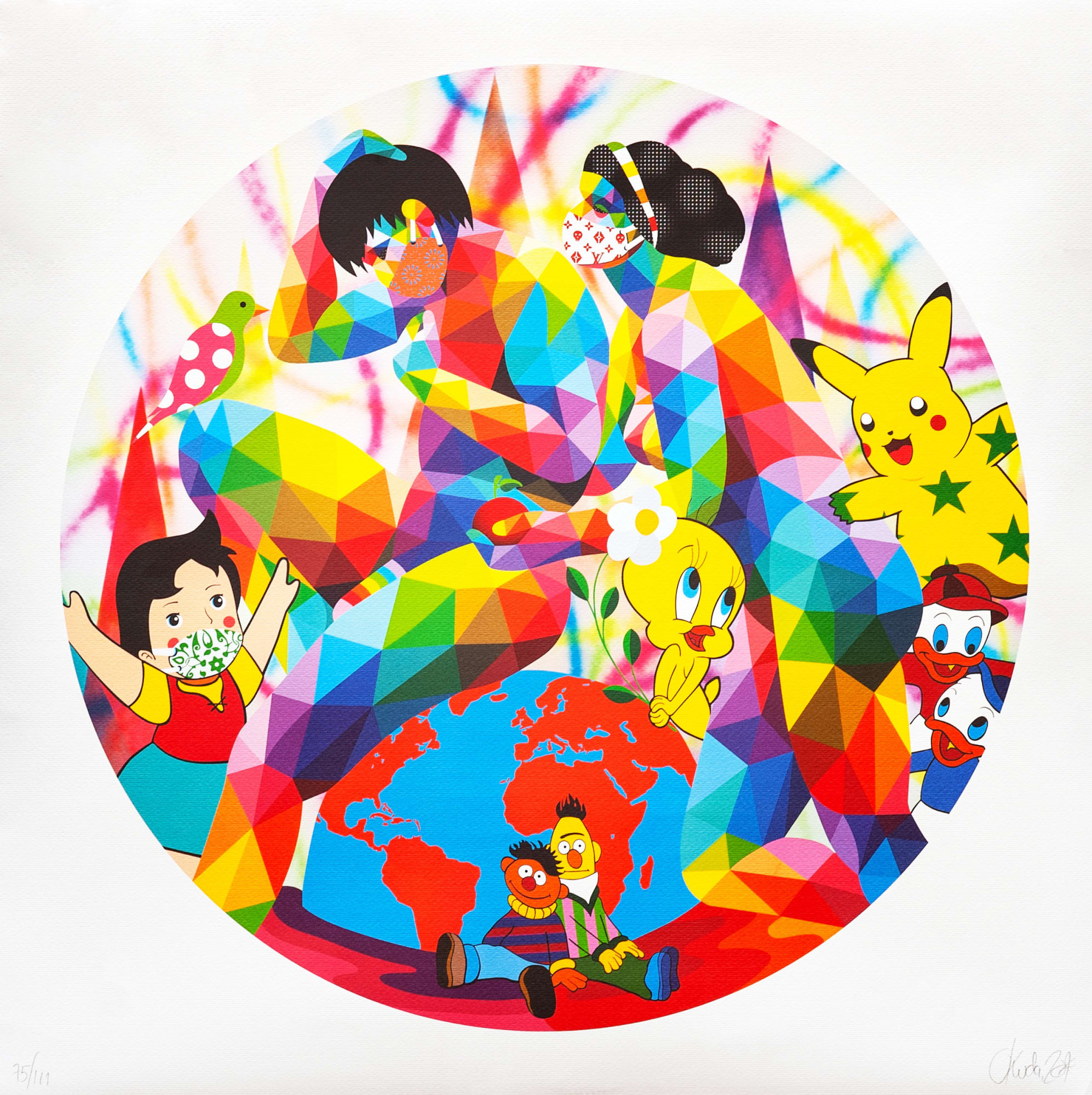 Okuda San Miguel, "Love in Pandemia", 2021