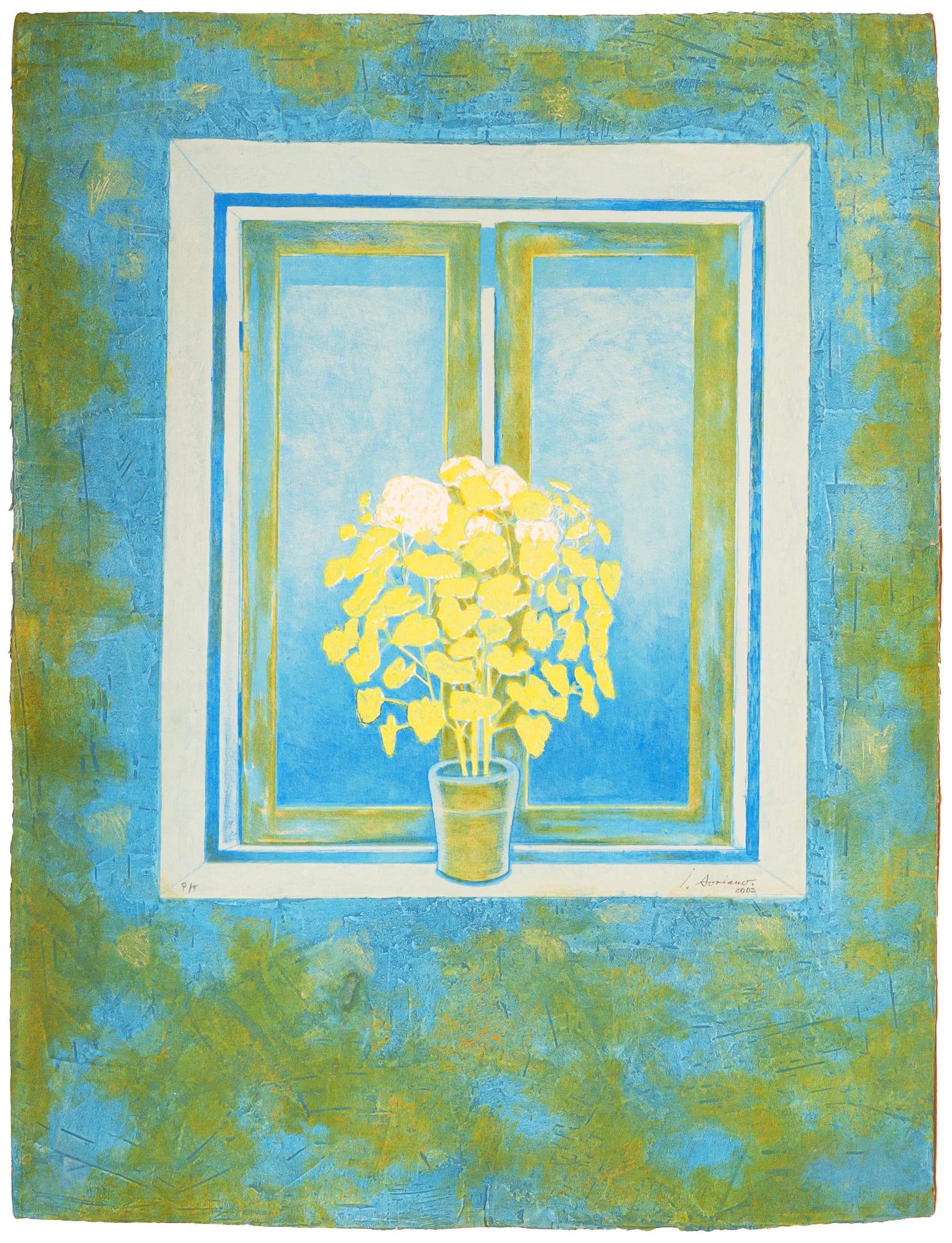 Juan Soriano, "Ventana 2 (azul y amarillo)", 2005