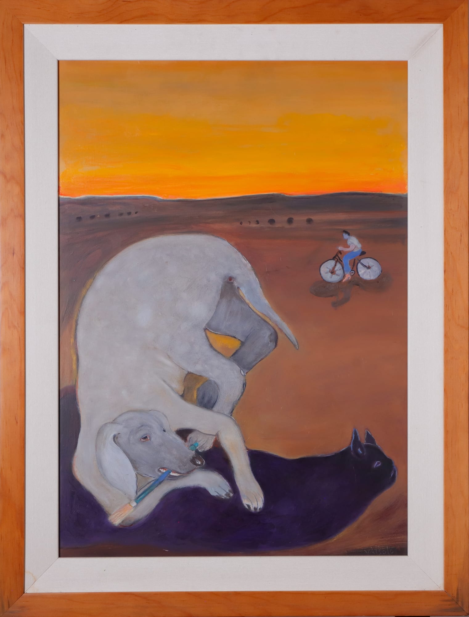 Luis Valsoto, "Los amigos (Perro con sombra de gato)", 2022
