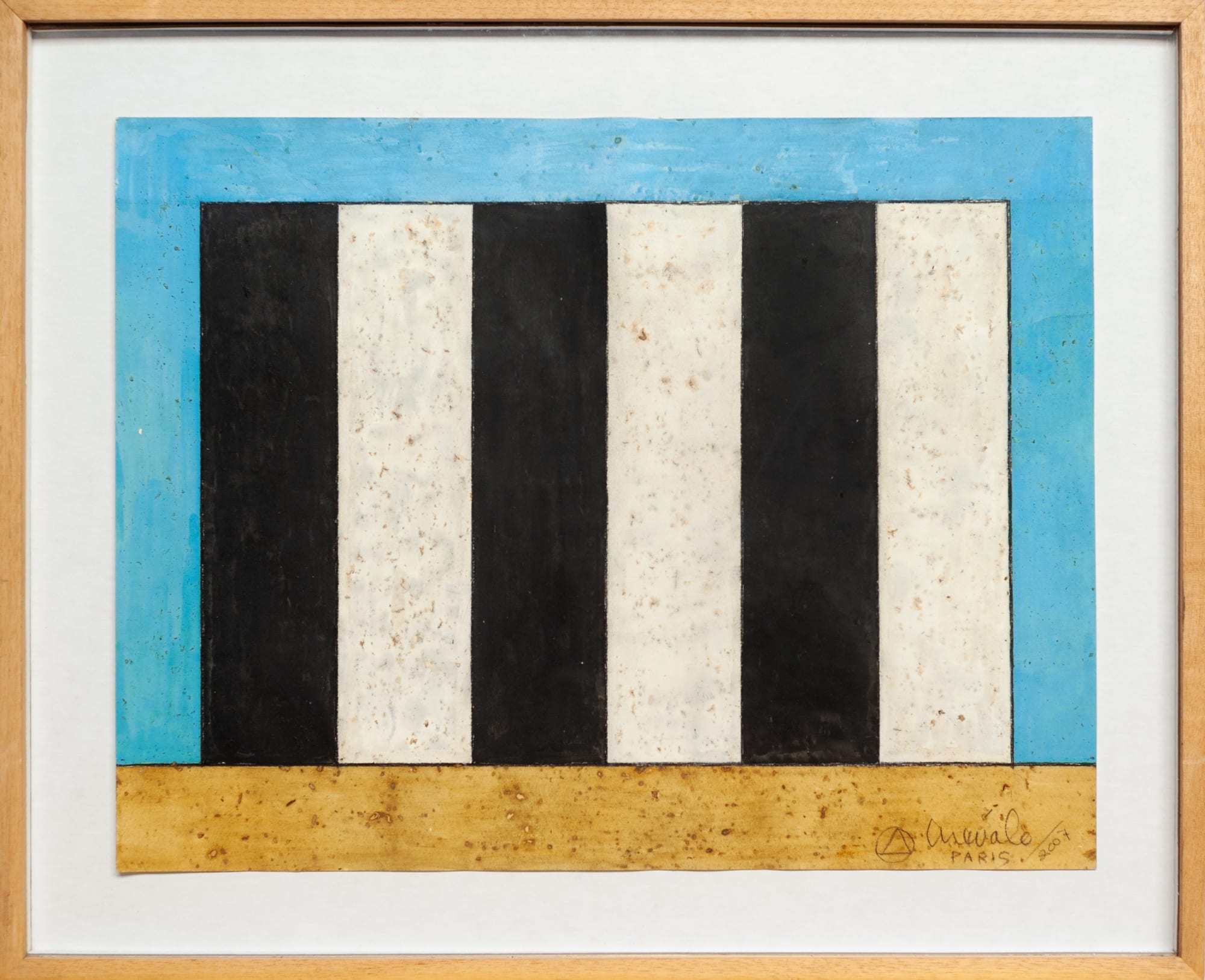Javier Arévalo, "Muro blanco y negro con cielo azul", 2007, París